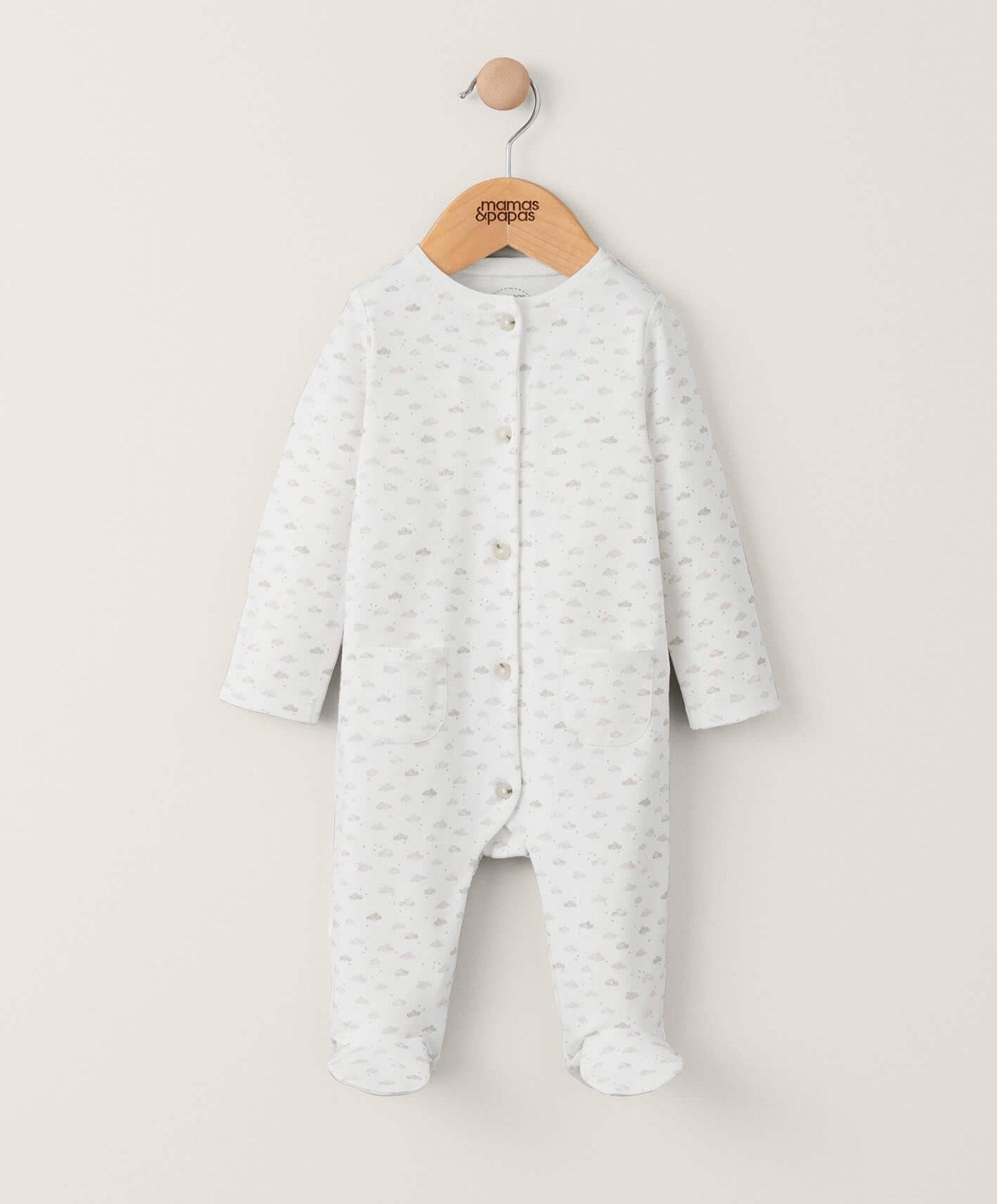 Cloud All In One Sleepsuit - White