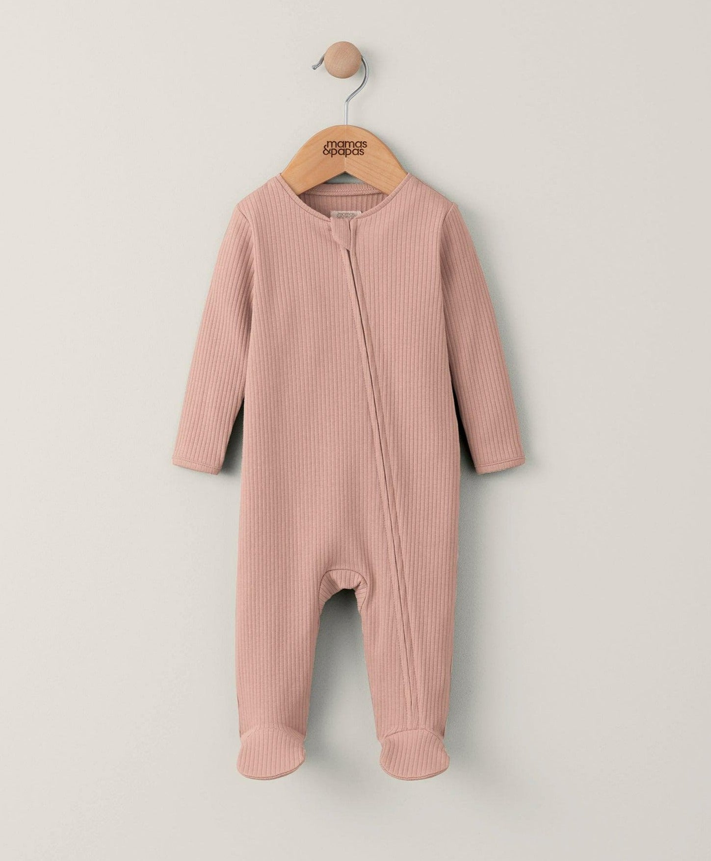 Organic All In One Sleepsuit - Dusky Pink