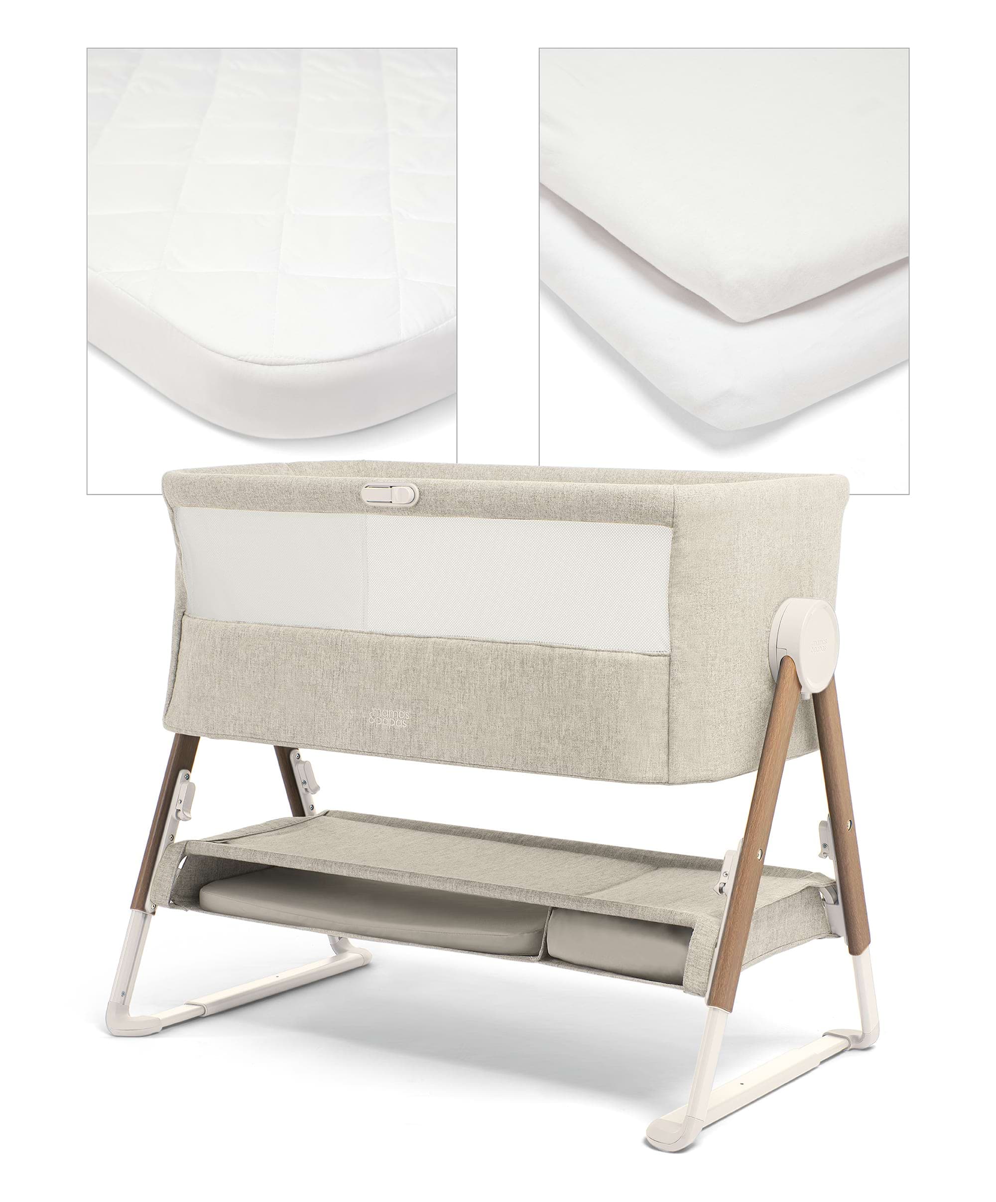 Lua Crib Fawn Bundle - White