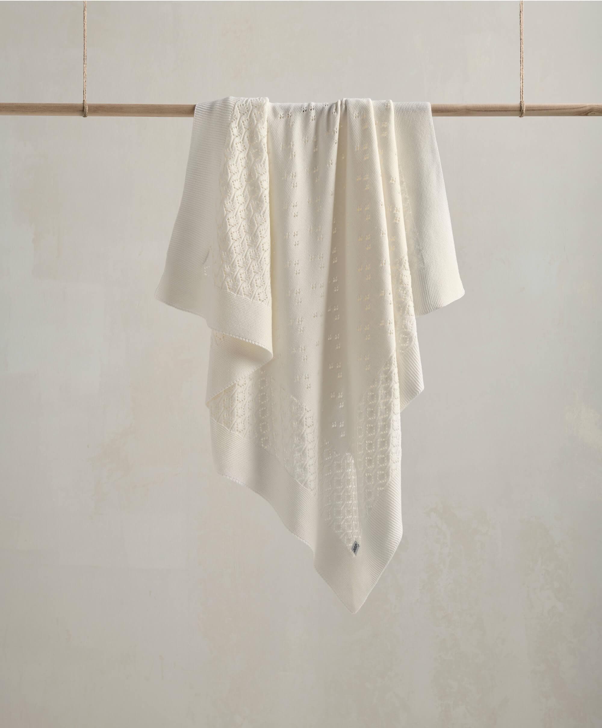 Knitted Blanket - Pointelle