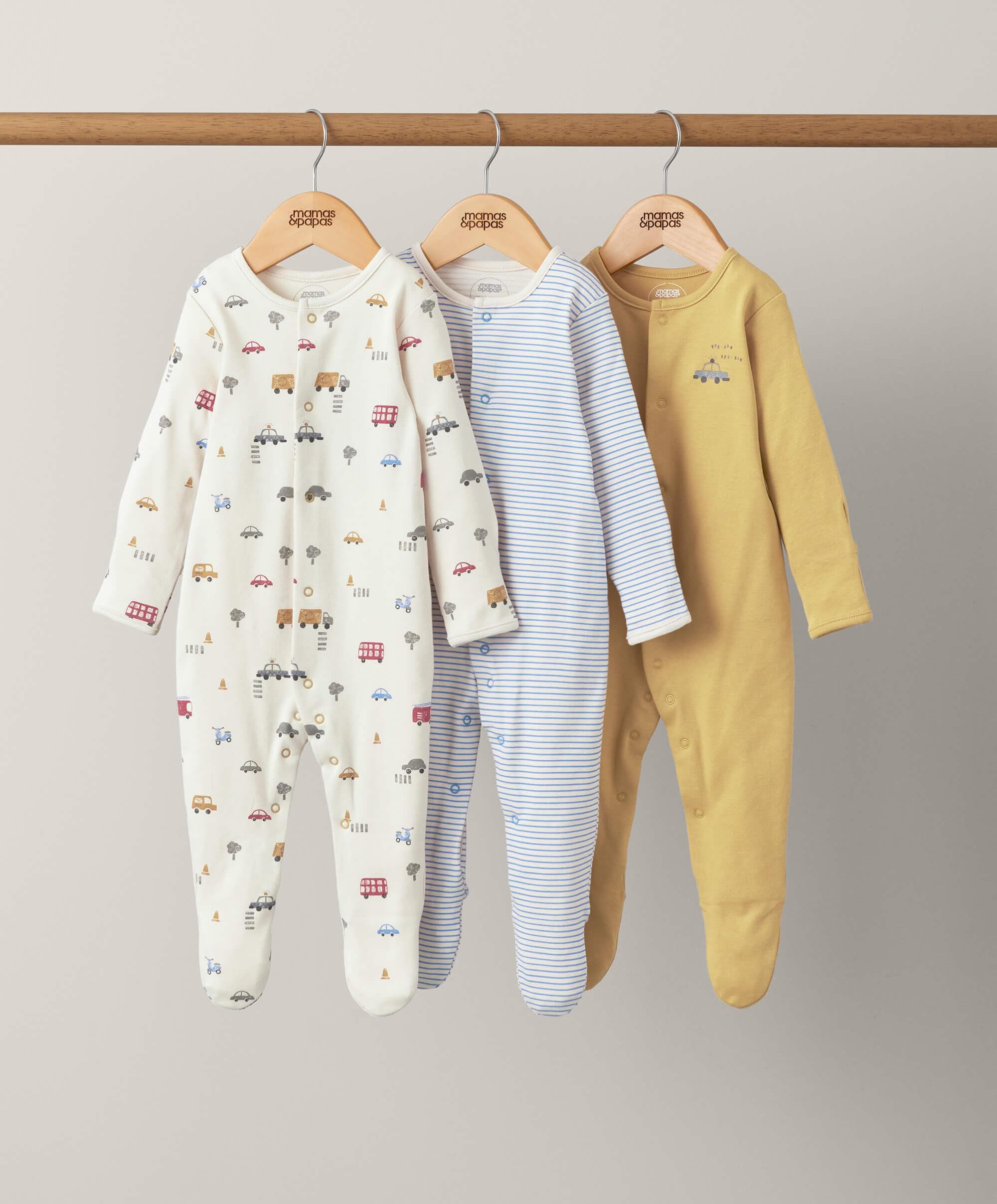 Brum Brum Sleepsuits (3 Pack)