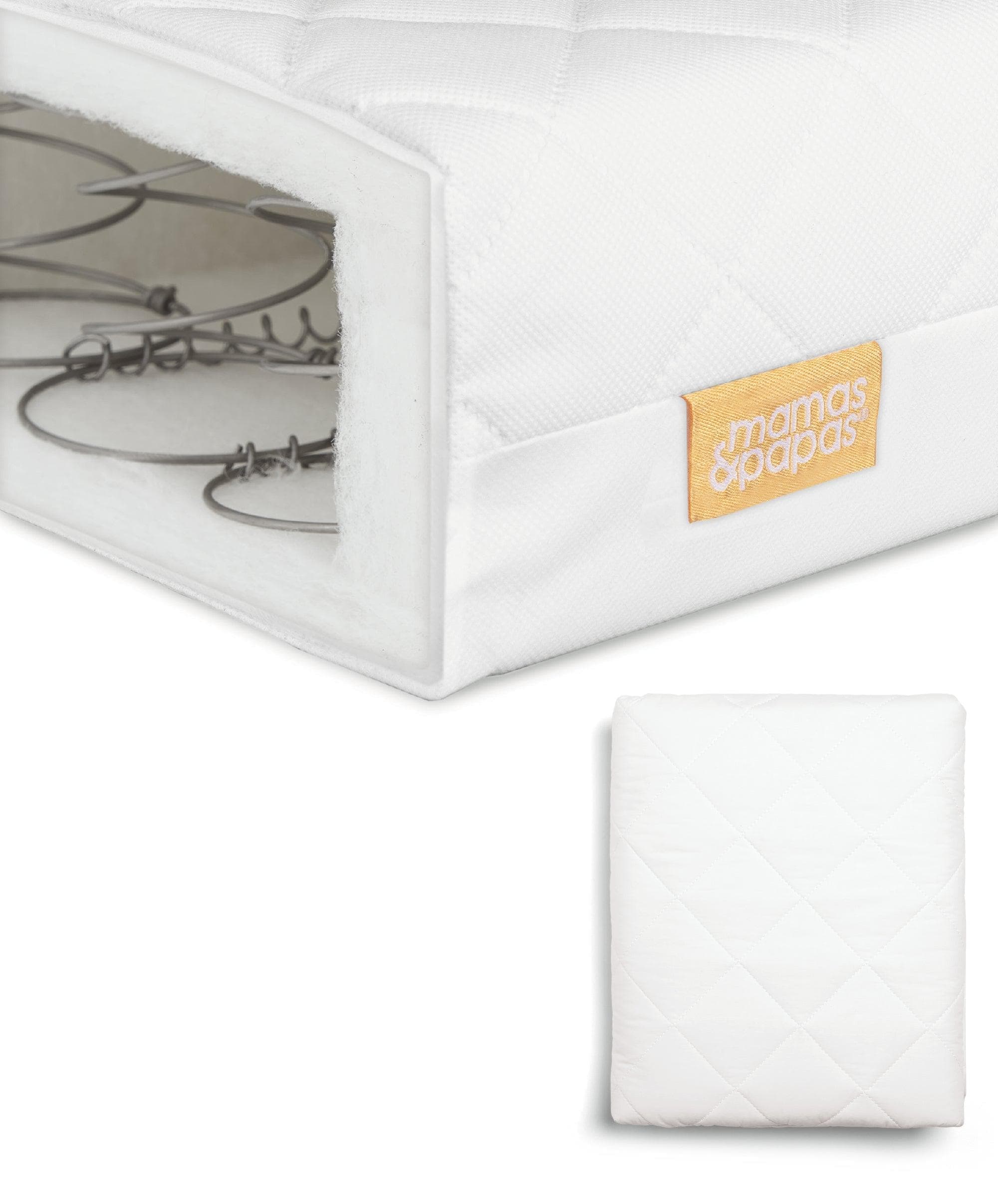 Essential Spring Cotbed Mattress & Anti-Allergy Quilted Cotbed Mattress Protector Bundle