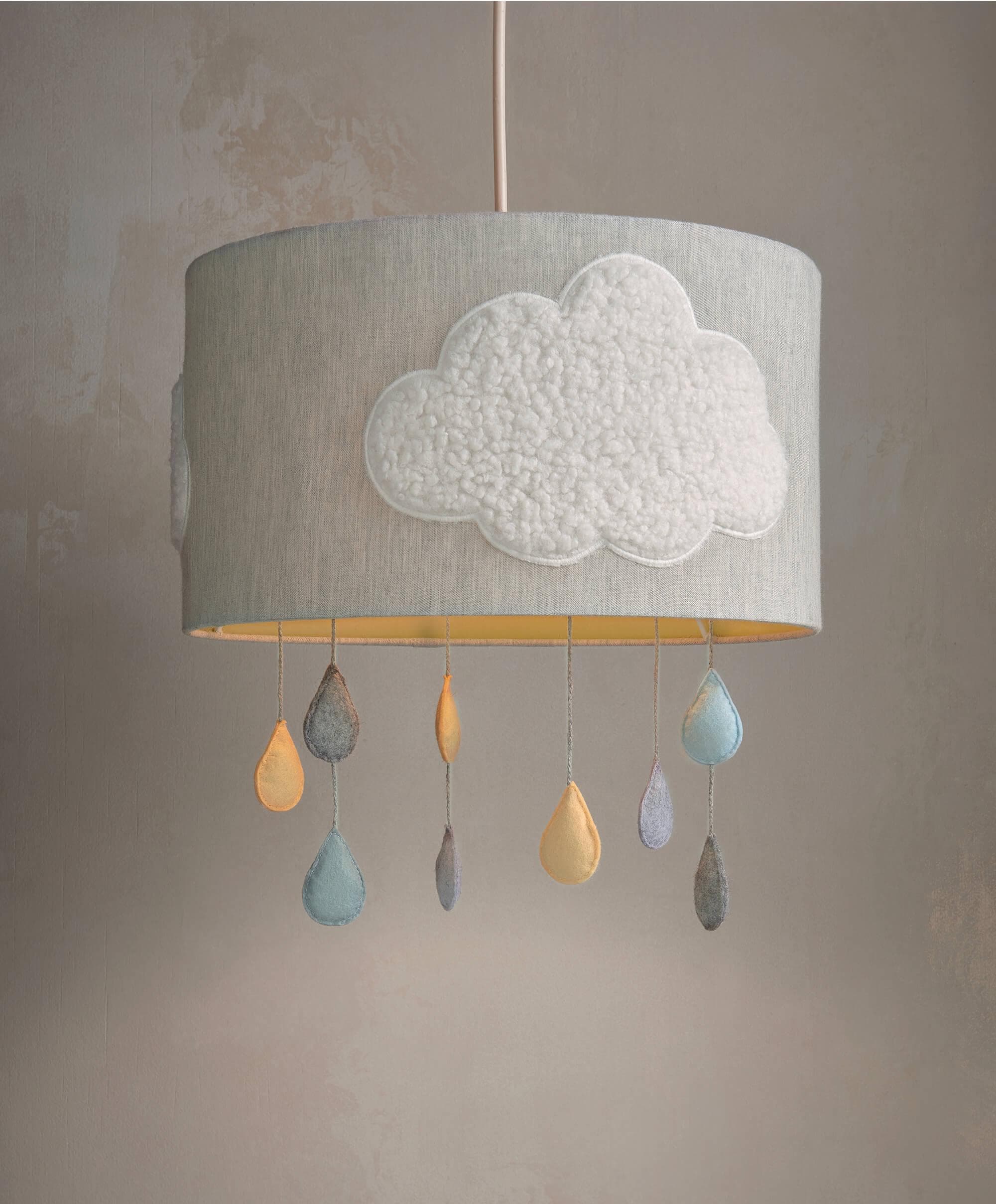 Dream Upon A Cloud Lampshade - Grey/White