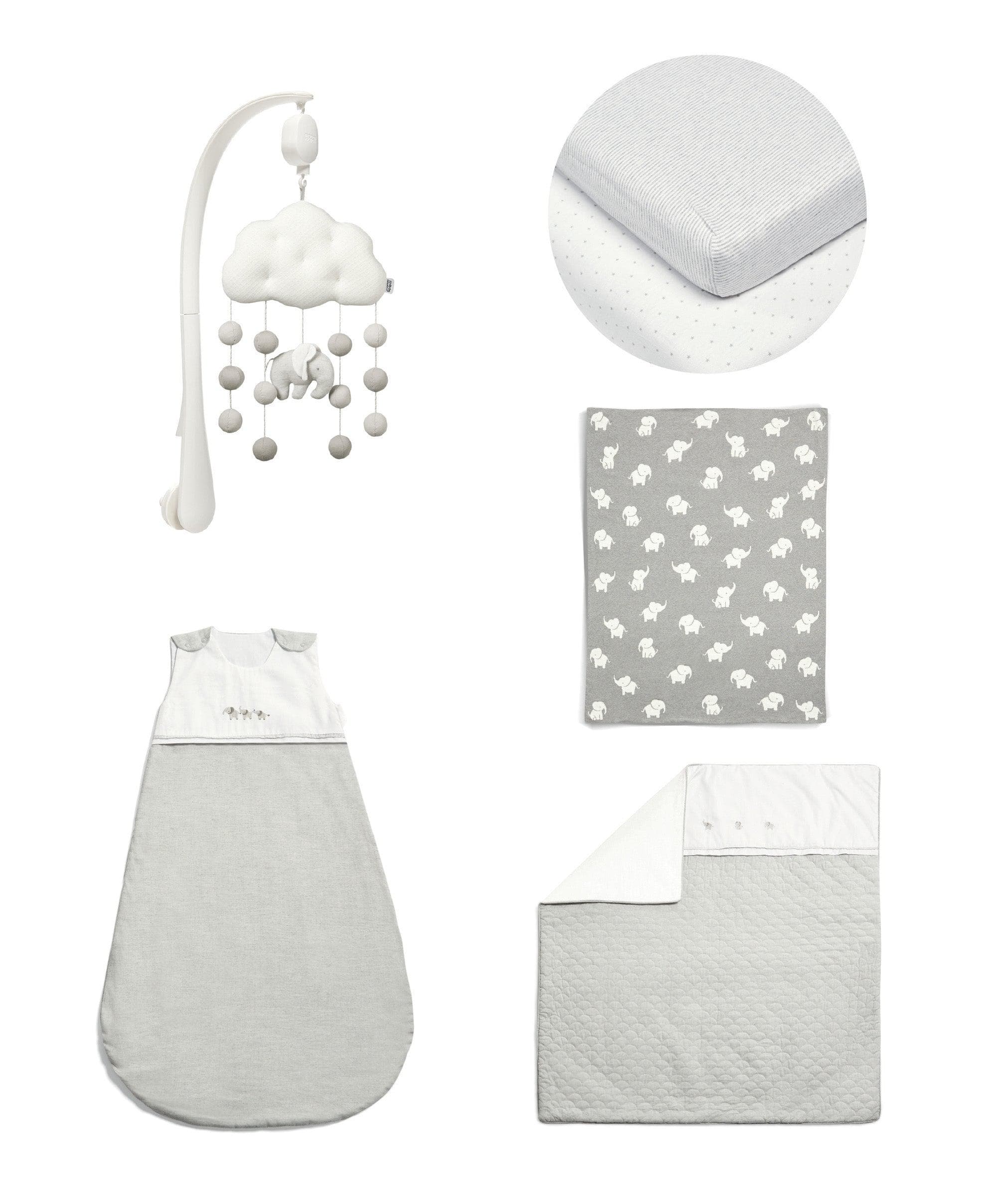 Welcome to the World 5 Piece Elephant Nursery Bundle