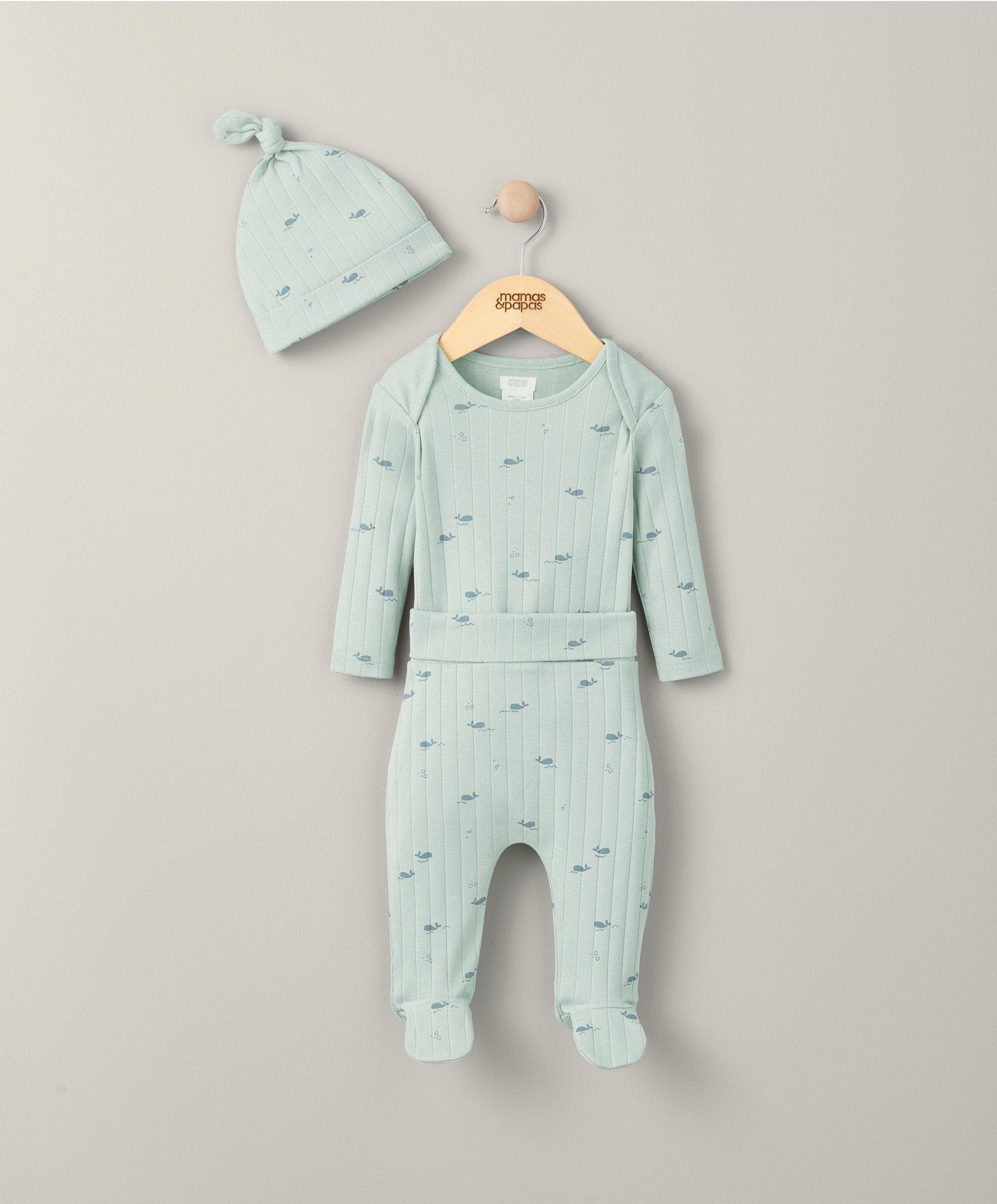Whale Outfit Set (3 Piece) - Green
