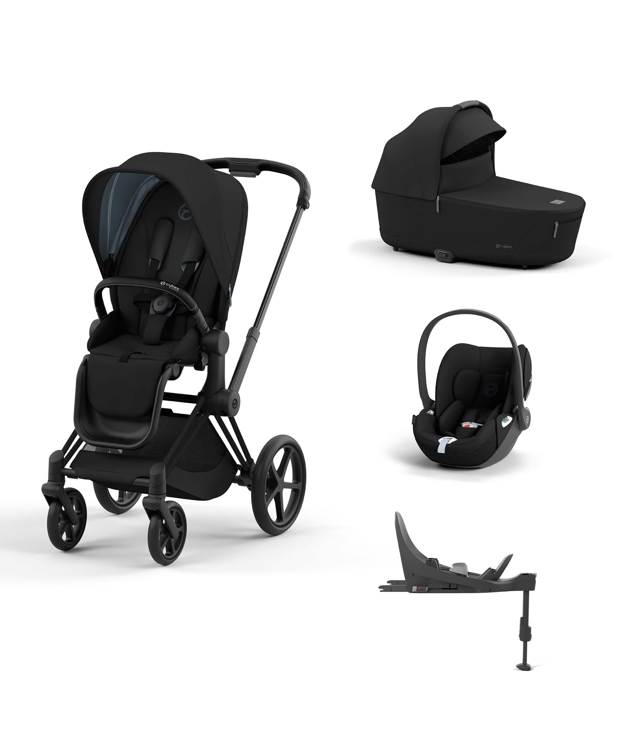 Cybex Priam 5 Piece Complete Pushchair Bundle - Black / Sepia Black