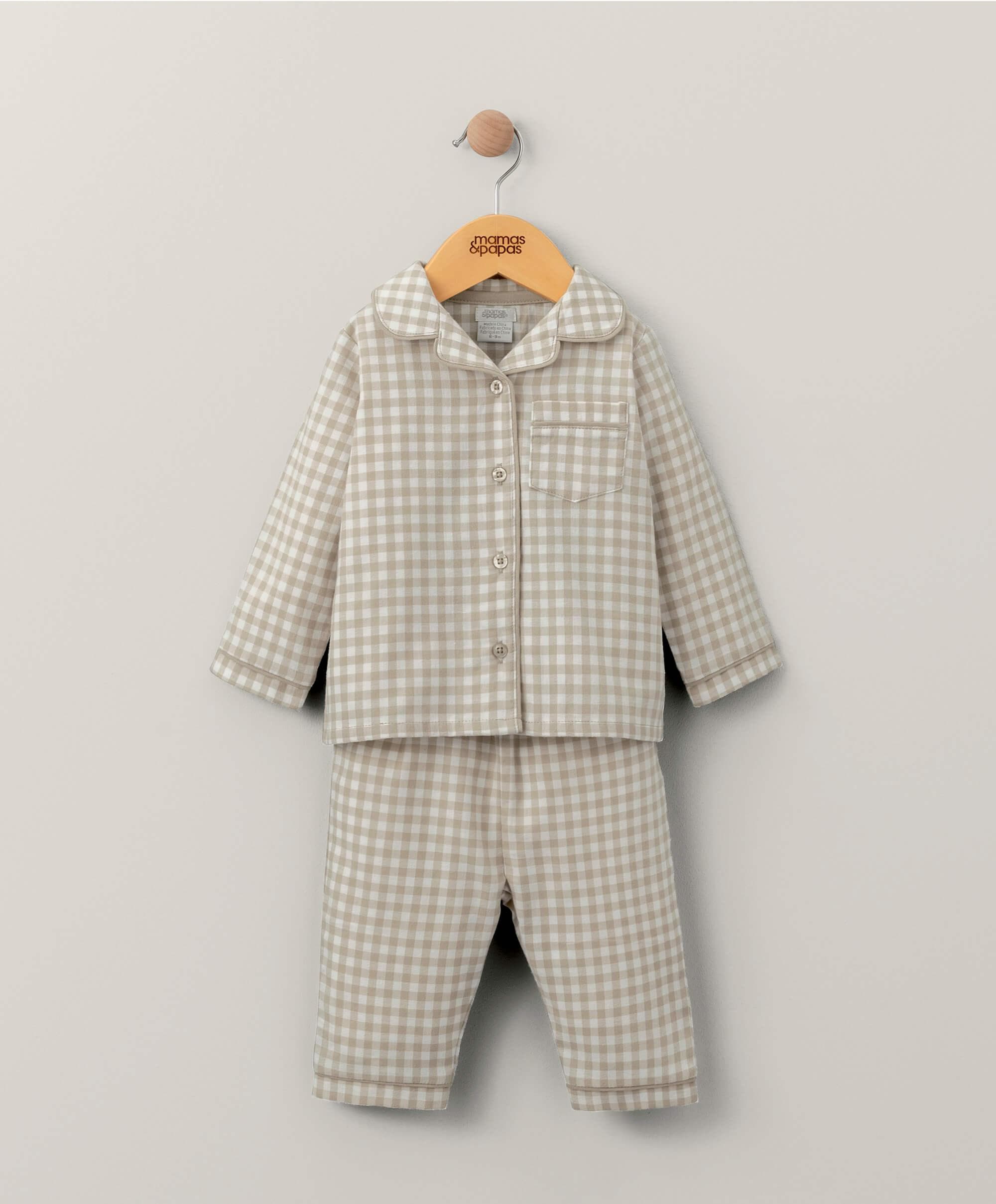 Check Woven Pyjamas - Sand