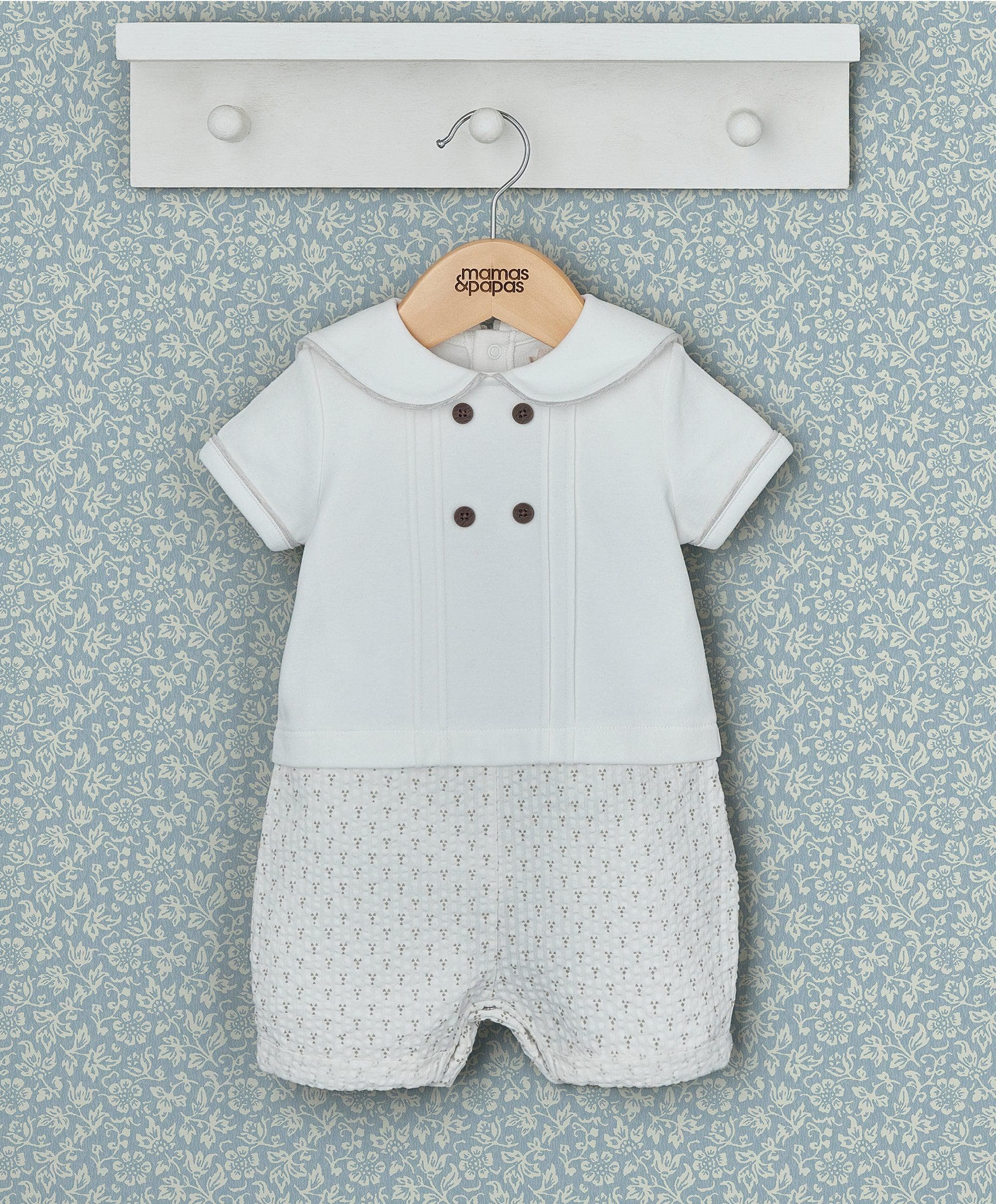 Laura Ashley Mock Shirt Shortie Romper