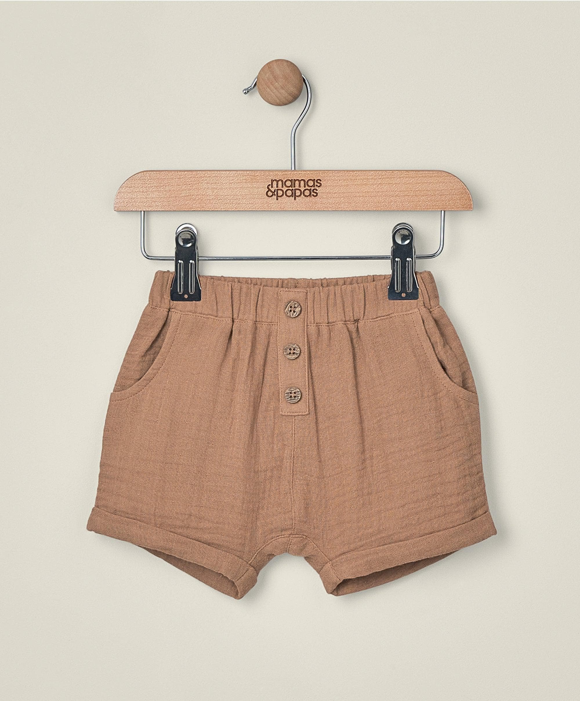 Linen Shorts - Brown
