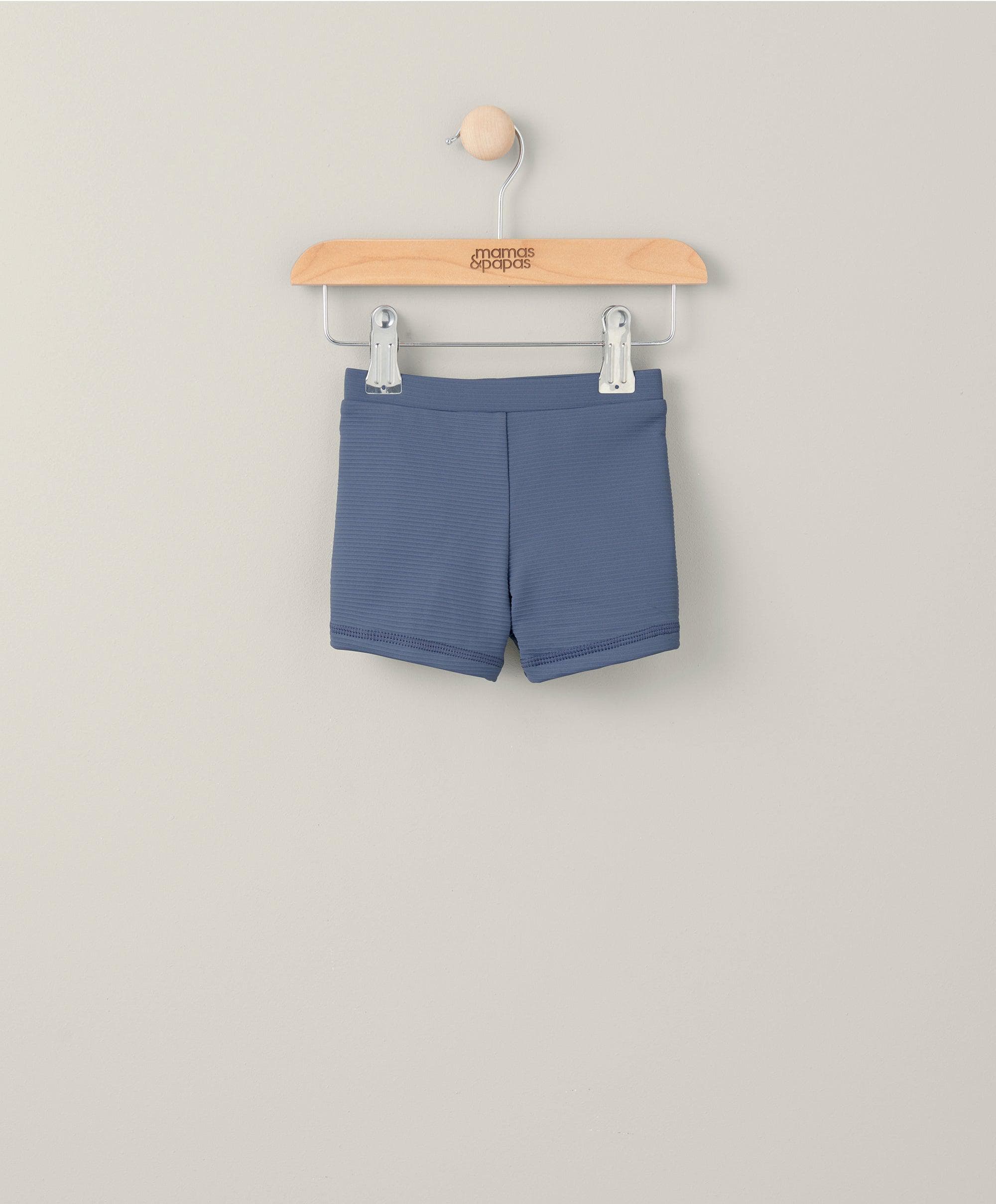Ribbed Swimming Trunks - Blue