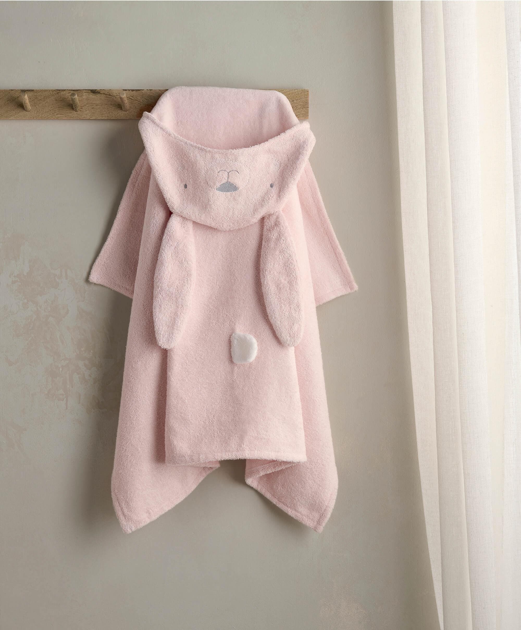 Hooded Baby Towel - Pink Bunny