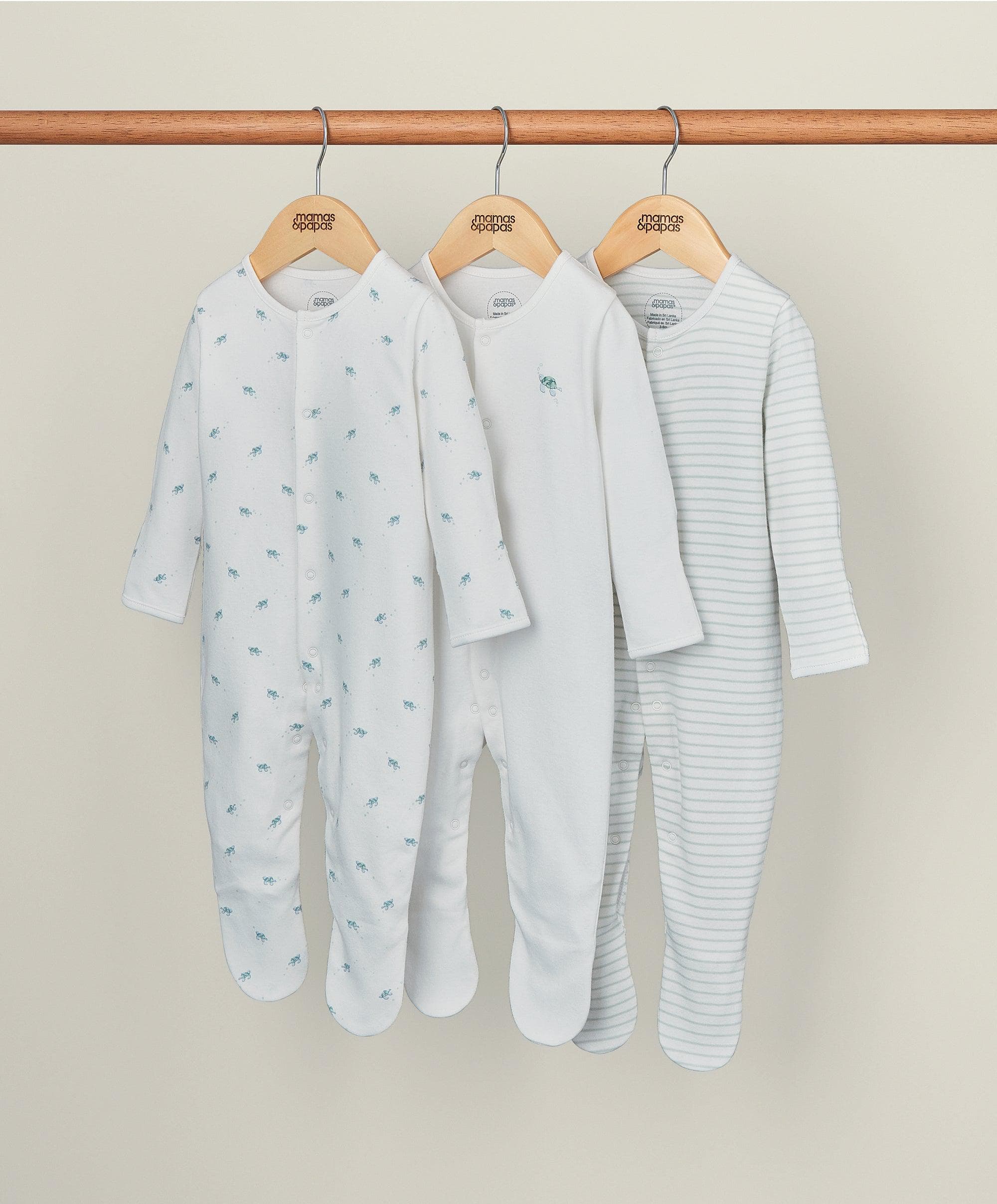 Turtle Sleepsuits (Set of 3)