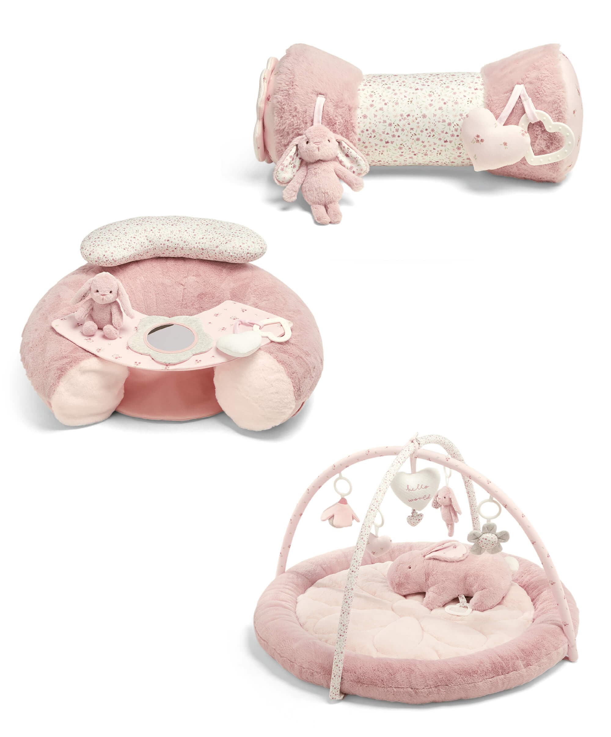 Welcome to the World 3 Piece Bunny Playmat Bundle - Pink