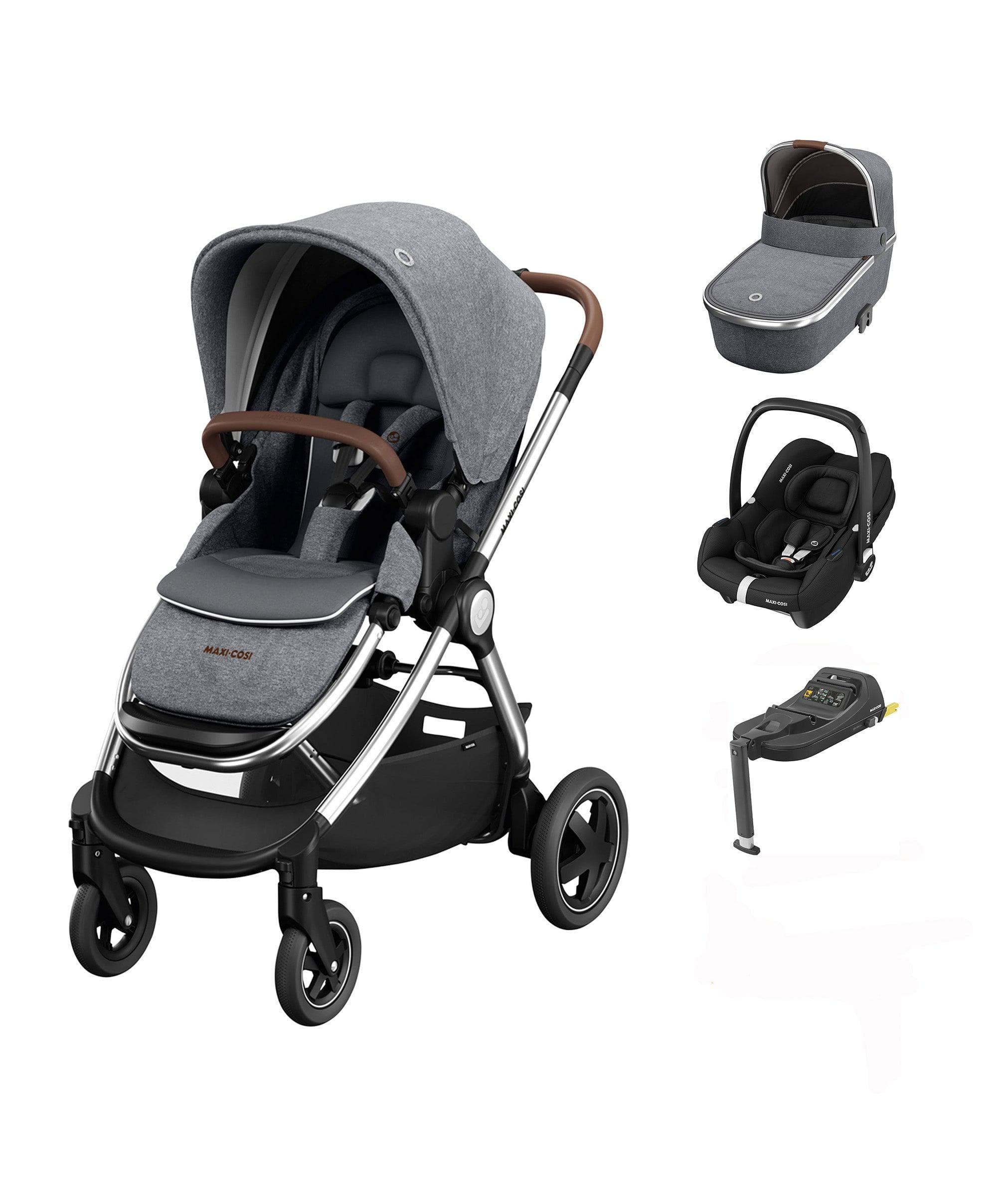 Maxi-Cosi Adorra² Luxe Pushchair Bundle with CabrioFix i-Size (4 pieces) - Twillic Grey