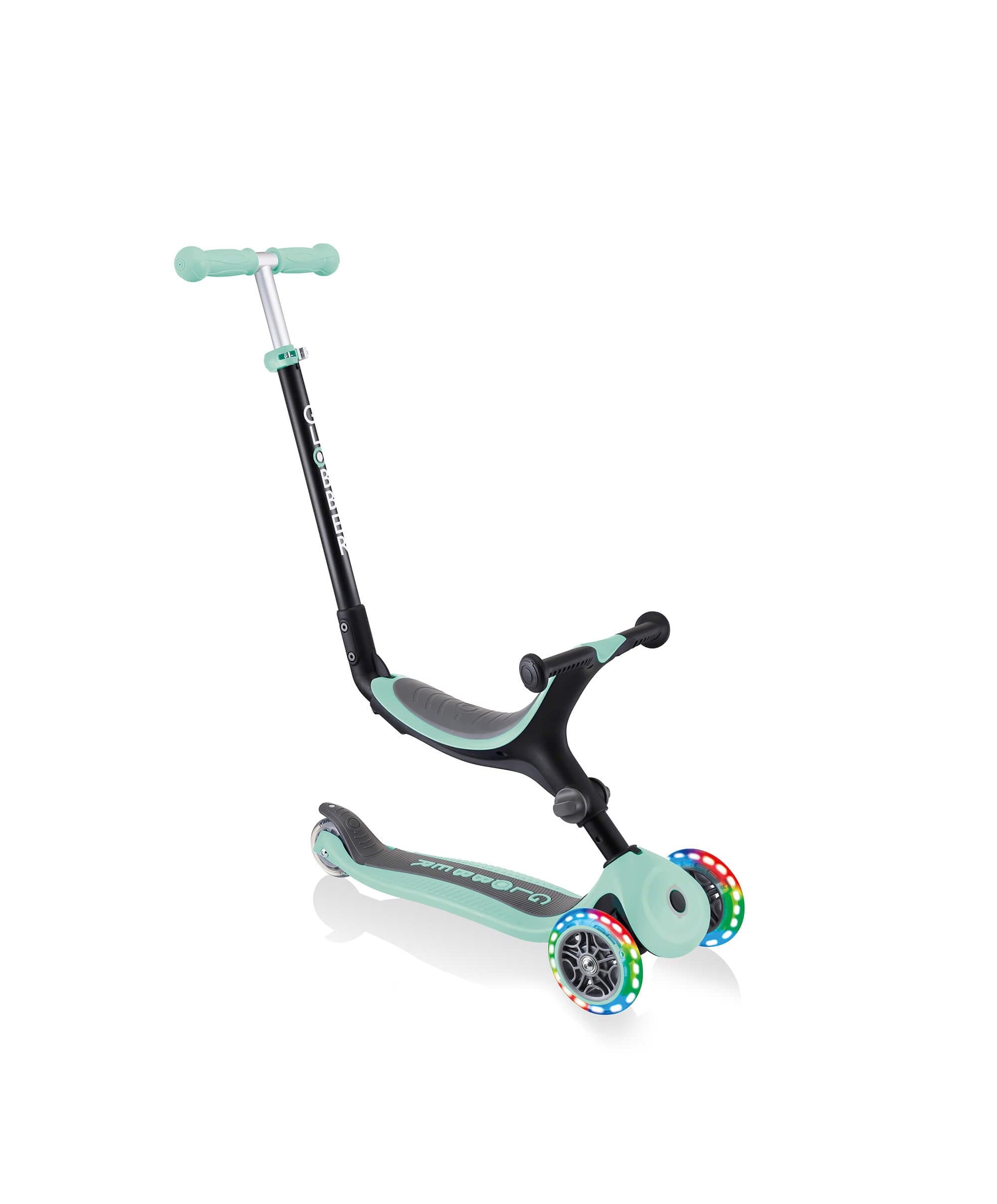 Globber Go Up Foldable Lights Scooter - Mint