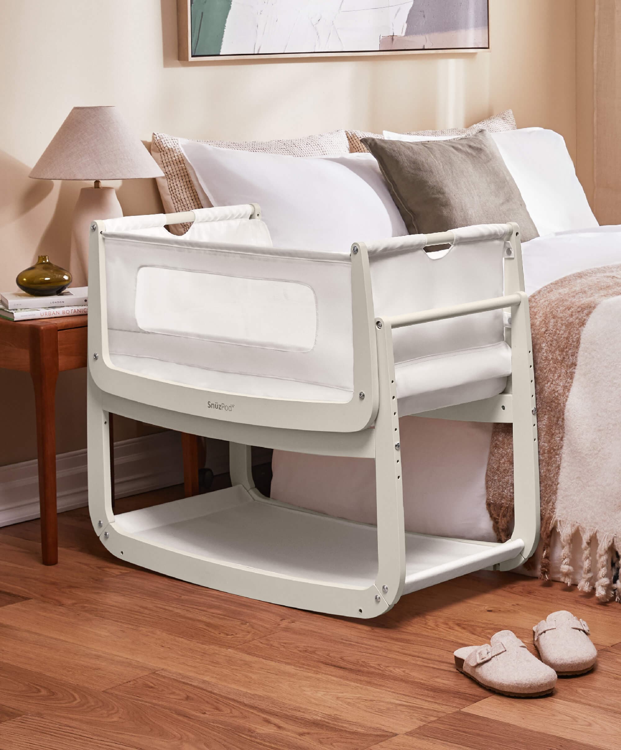 SnuzPod4 Bedside Crib - Barley