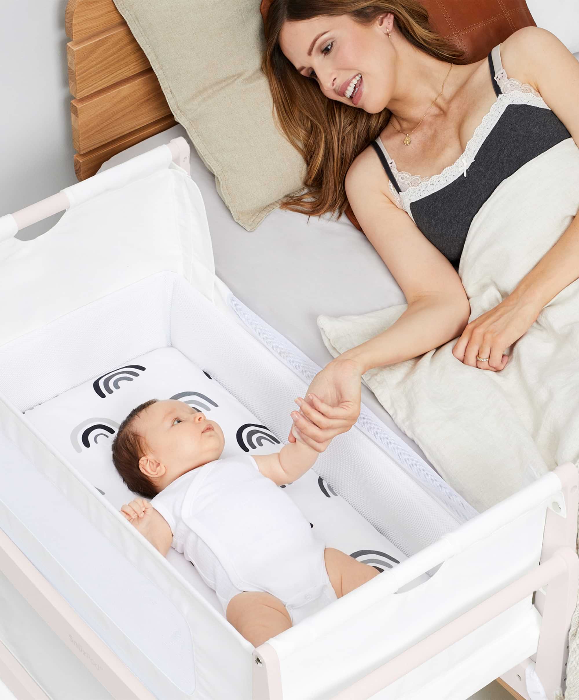 Snuzpod4 Bedside Crib - Rose White