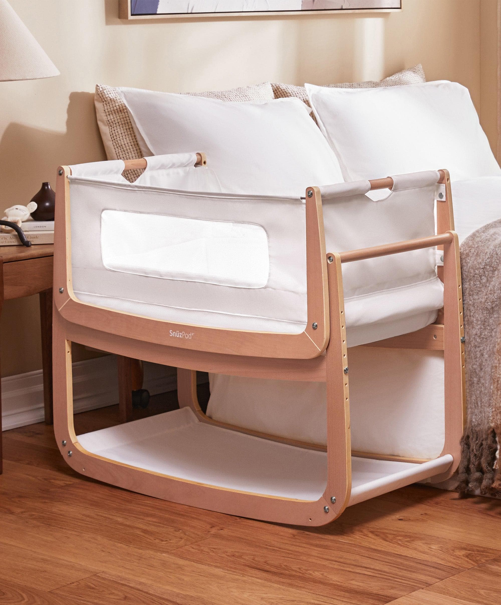 SnuzPod4 Bedside Crib - Natural