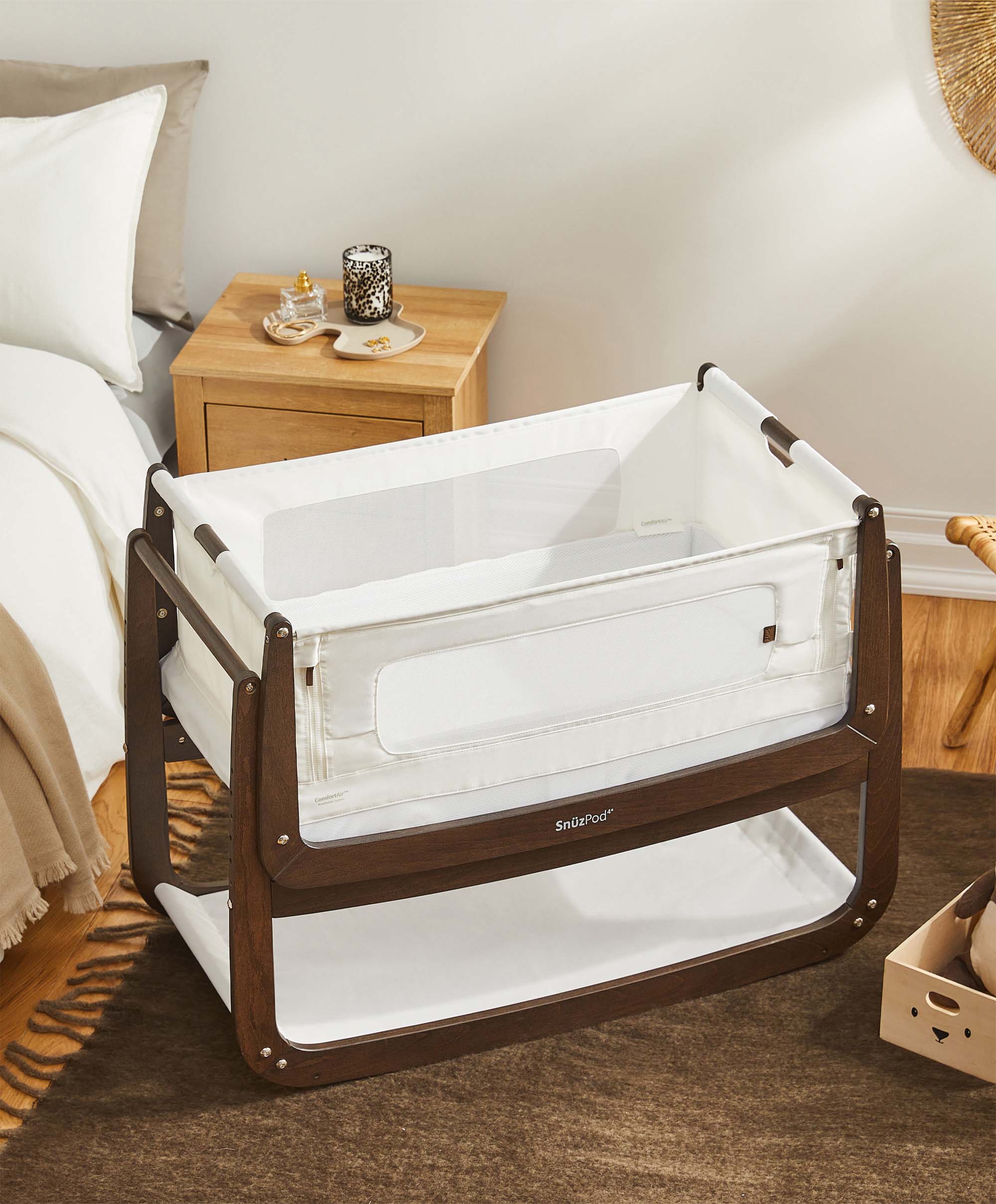 SnuzPod4 Bedside Crib - Ebony