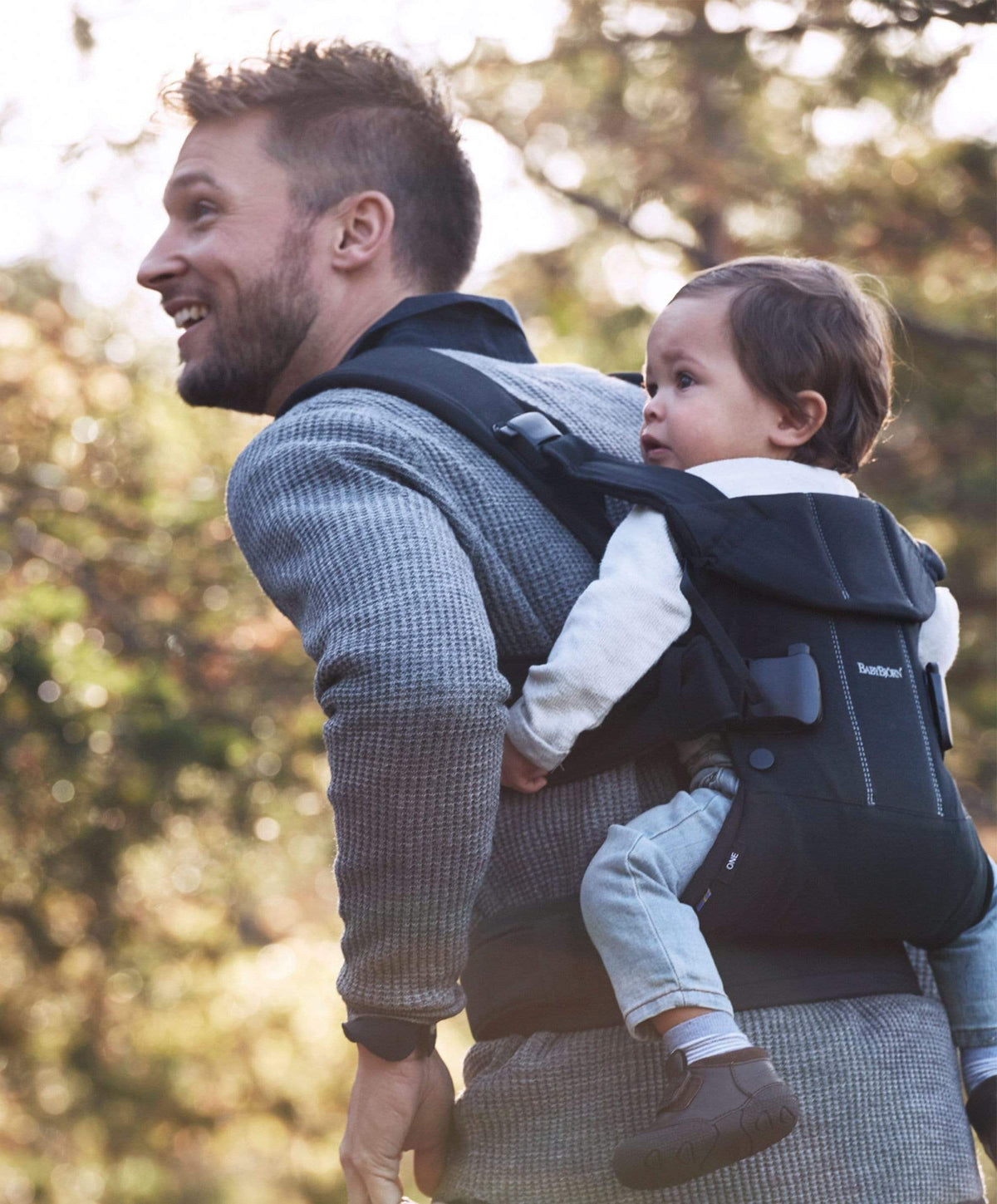 black baby carrier