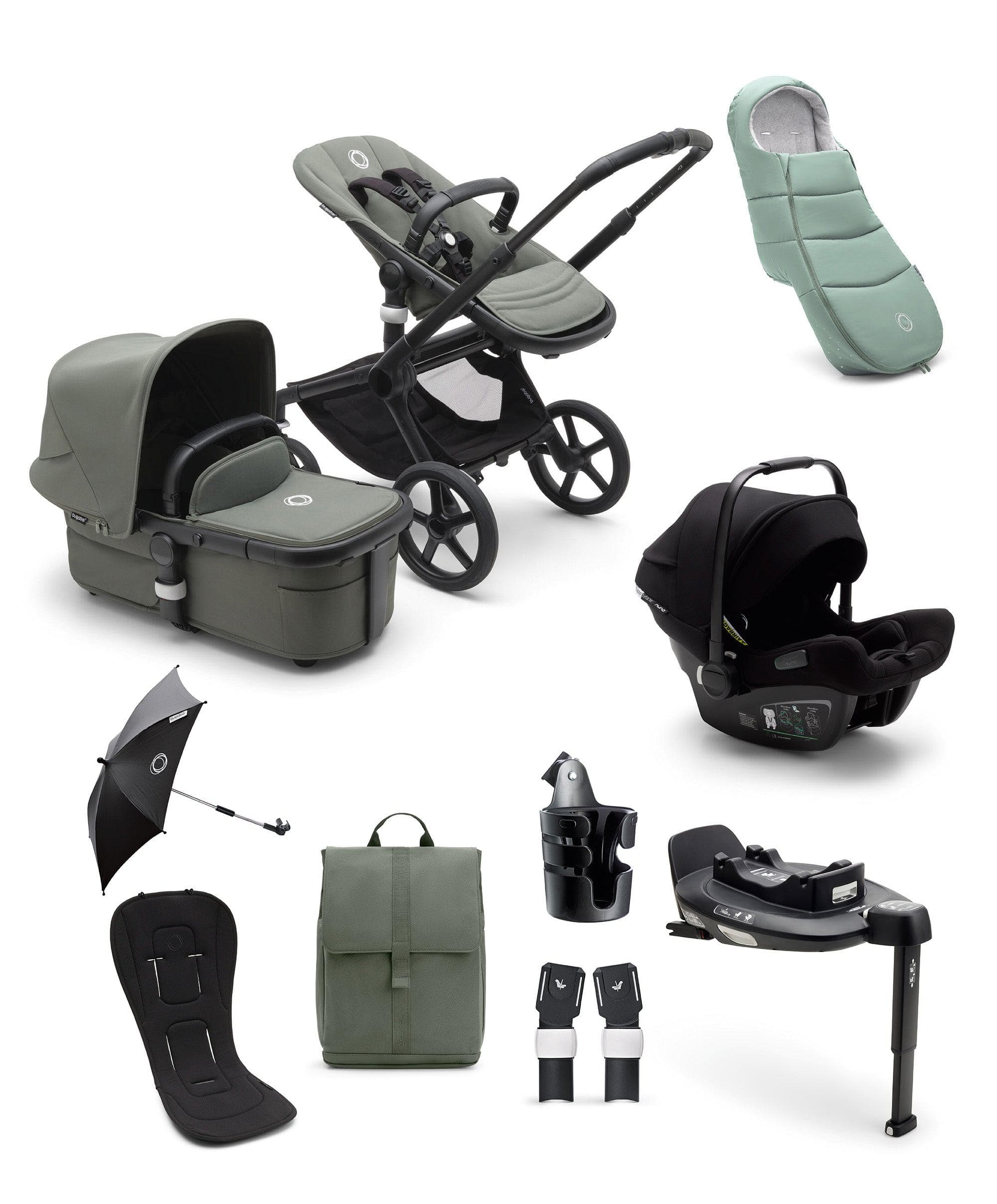 Bugaboo Fox5 Ultimate Travel System Bundle In Forest Green