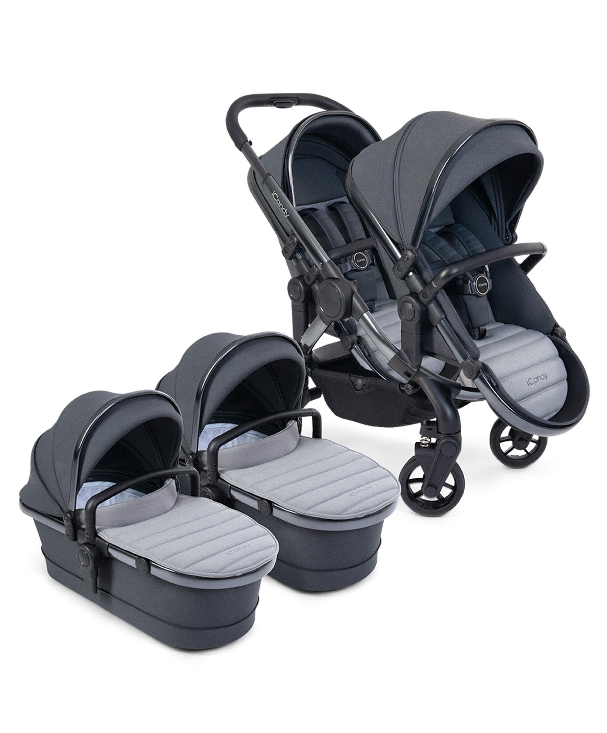 iCandy Peach 7 Twin Pushchair Bundle - Truffle