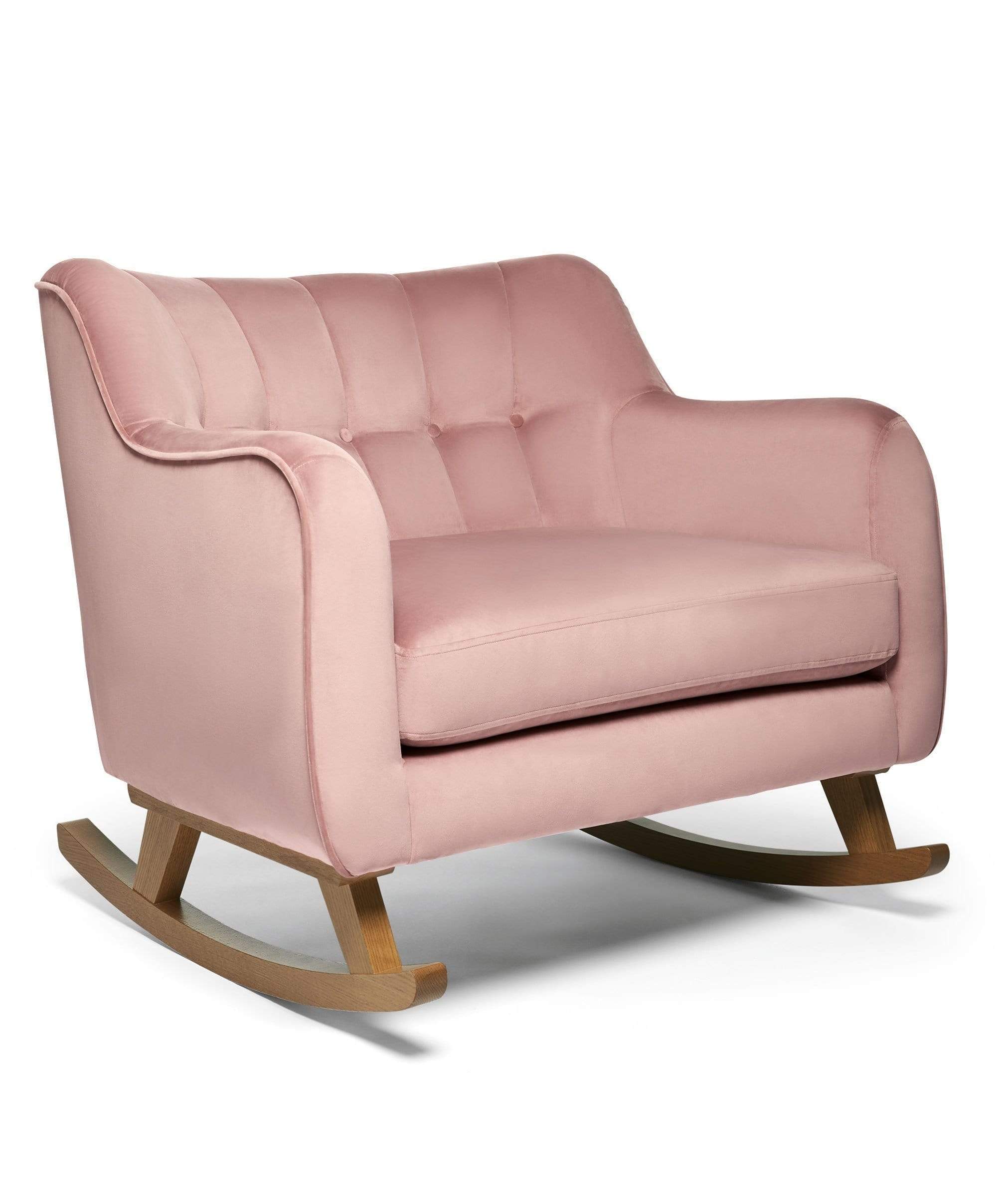Hilston Nursing Cuddle Chair - Blush Velvet