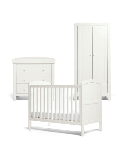 Mamas & Papas Furniture Sets Dover Baby Cot Range with Dresser Changer & Wardrobe - White