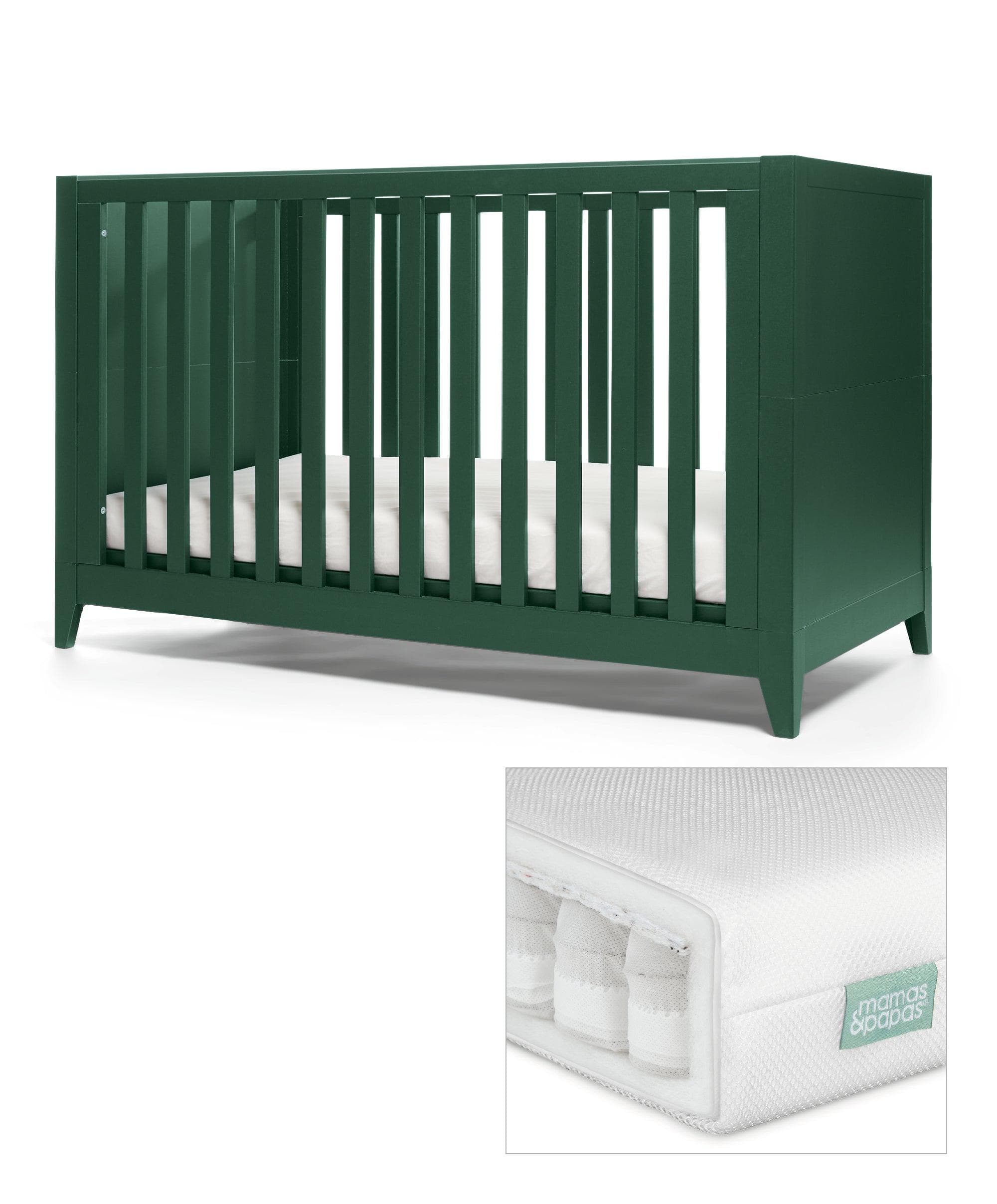 Melfi Cotbed Set with Premium Pocket Spring Mattress - Green