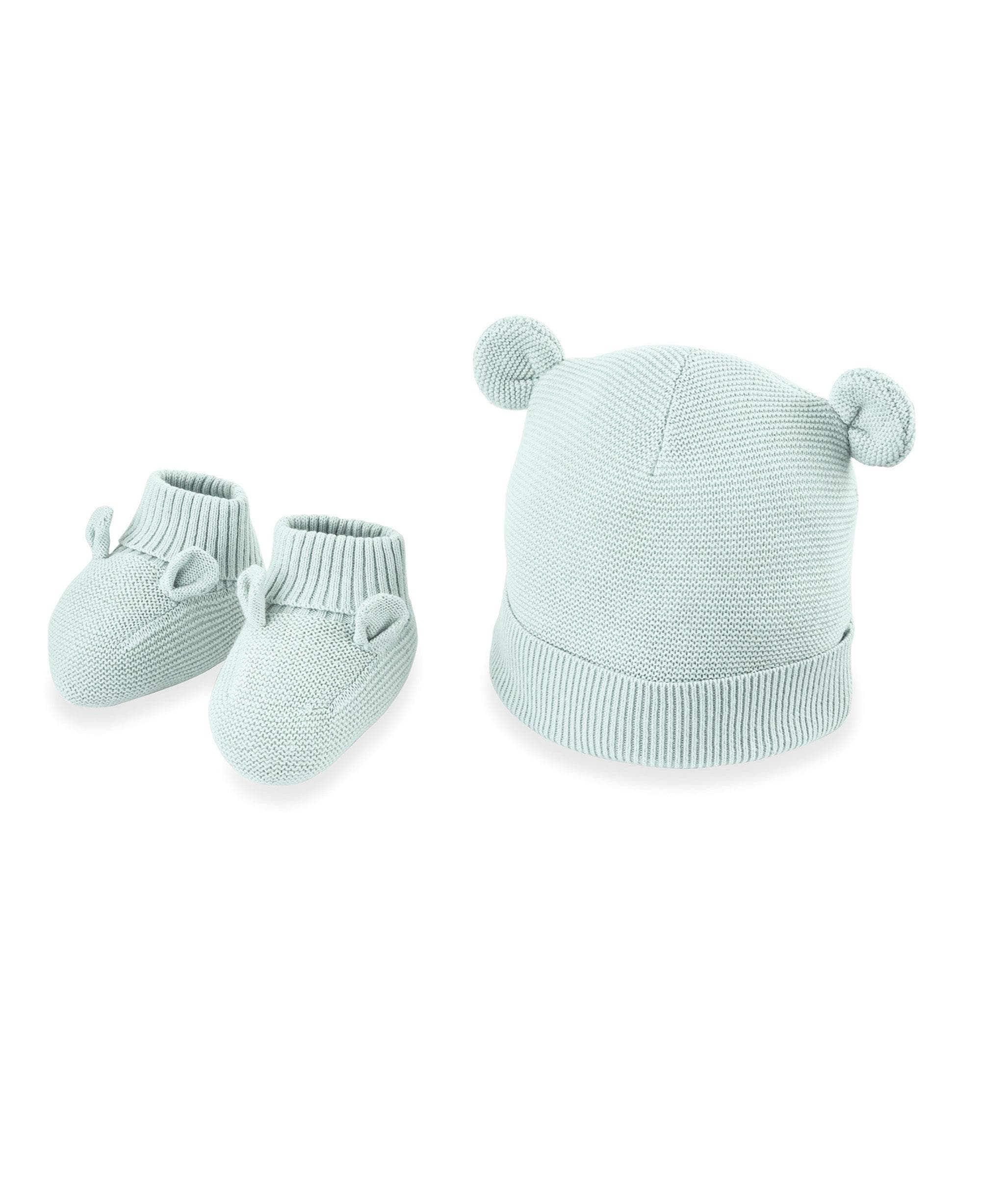 Knitted Hat And Bootie Set