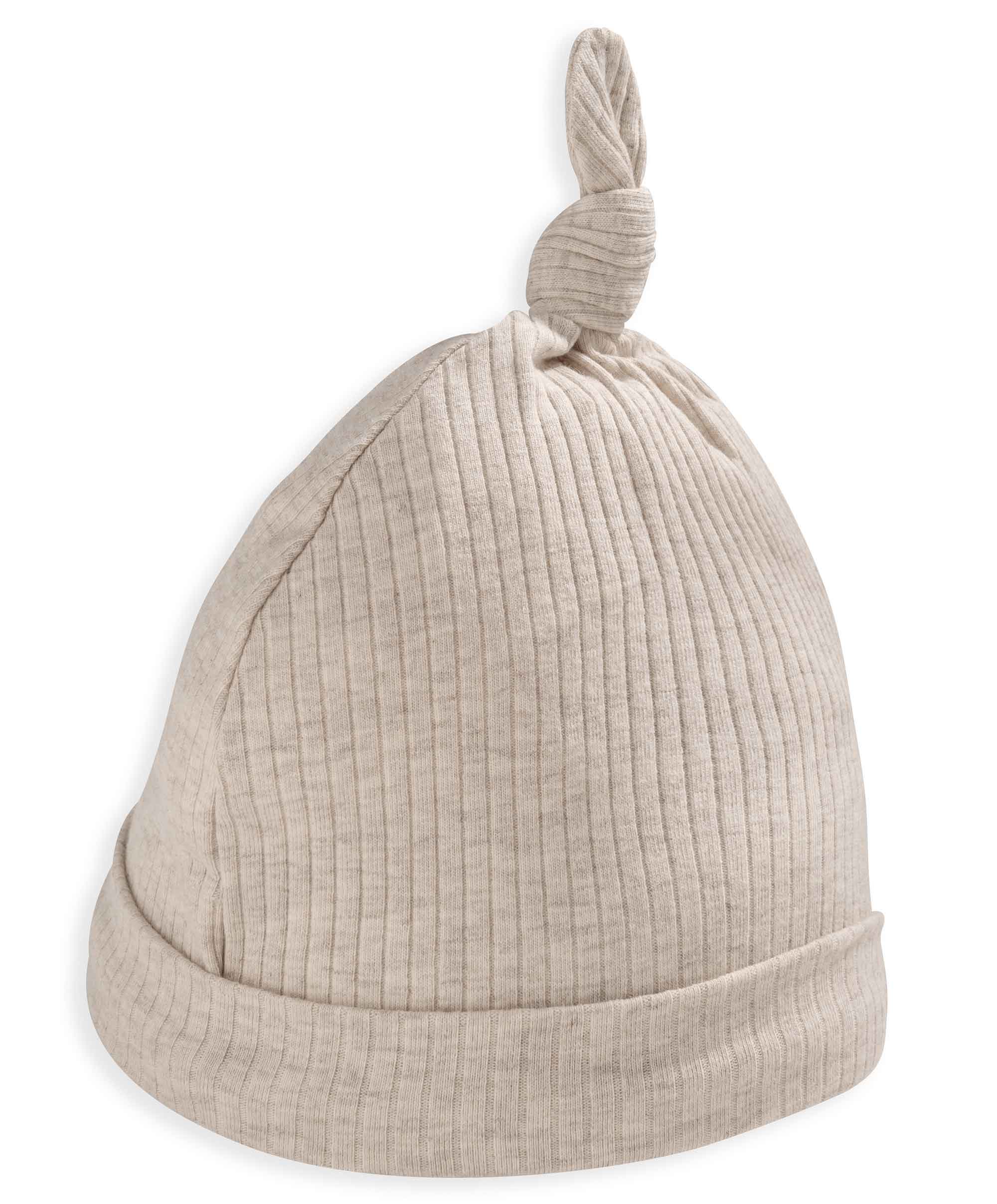 Organic Cotton Ribbed Hat - Oatmeal