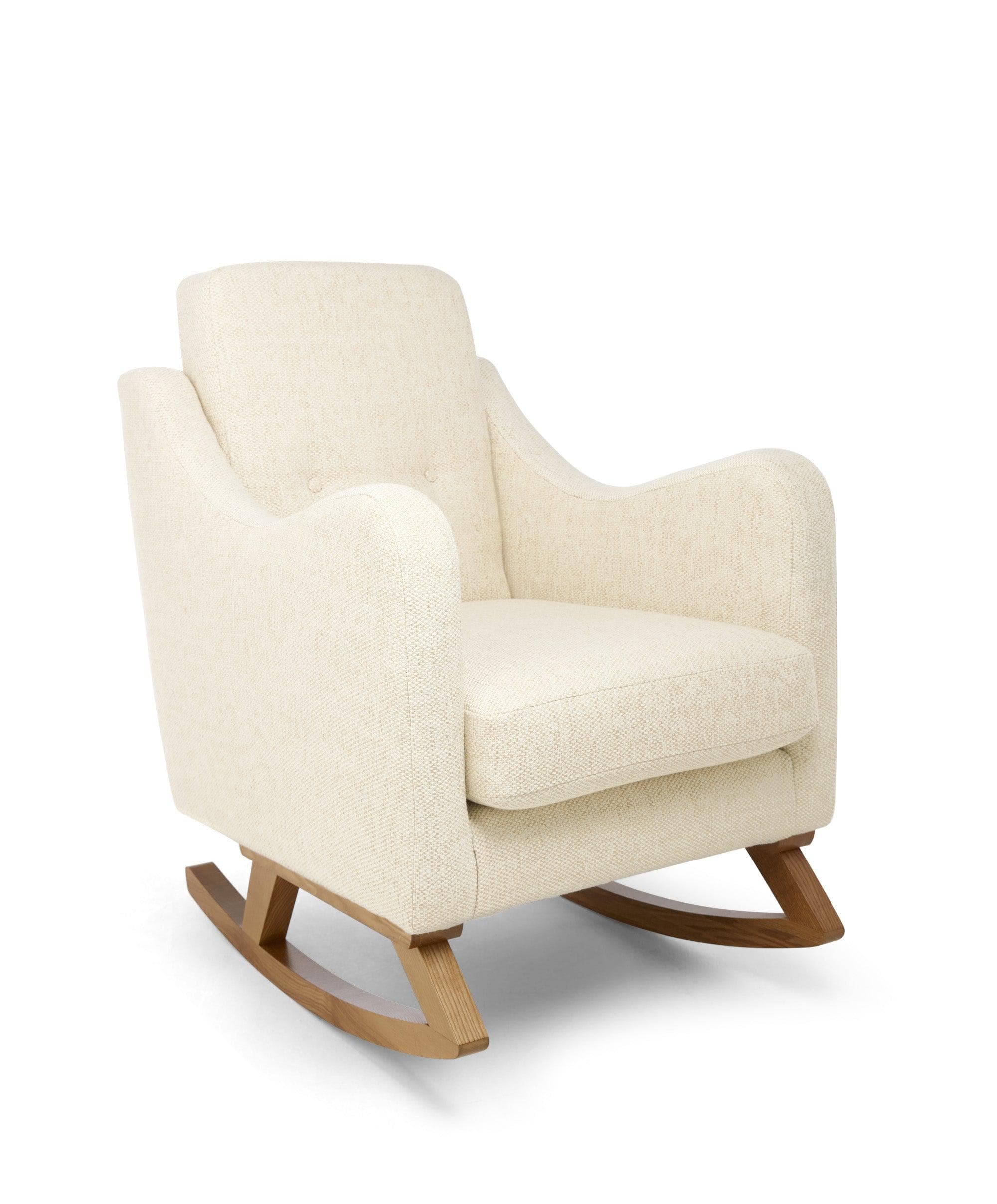 Bowdon Nursing Chair - Sandstone Textured Weave & Mid-Oak