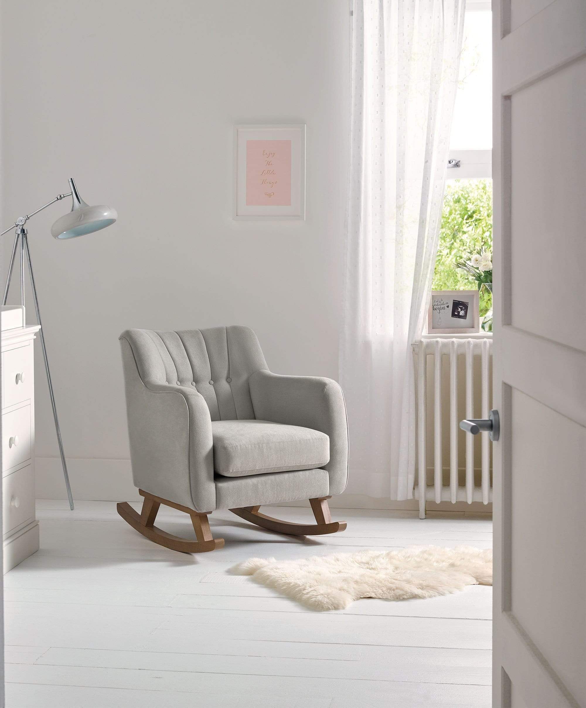 Hilston Nursing Chair - Silver