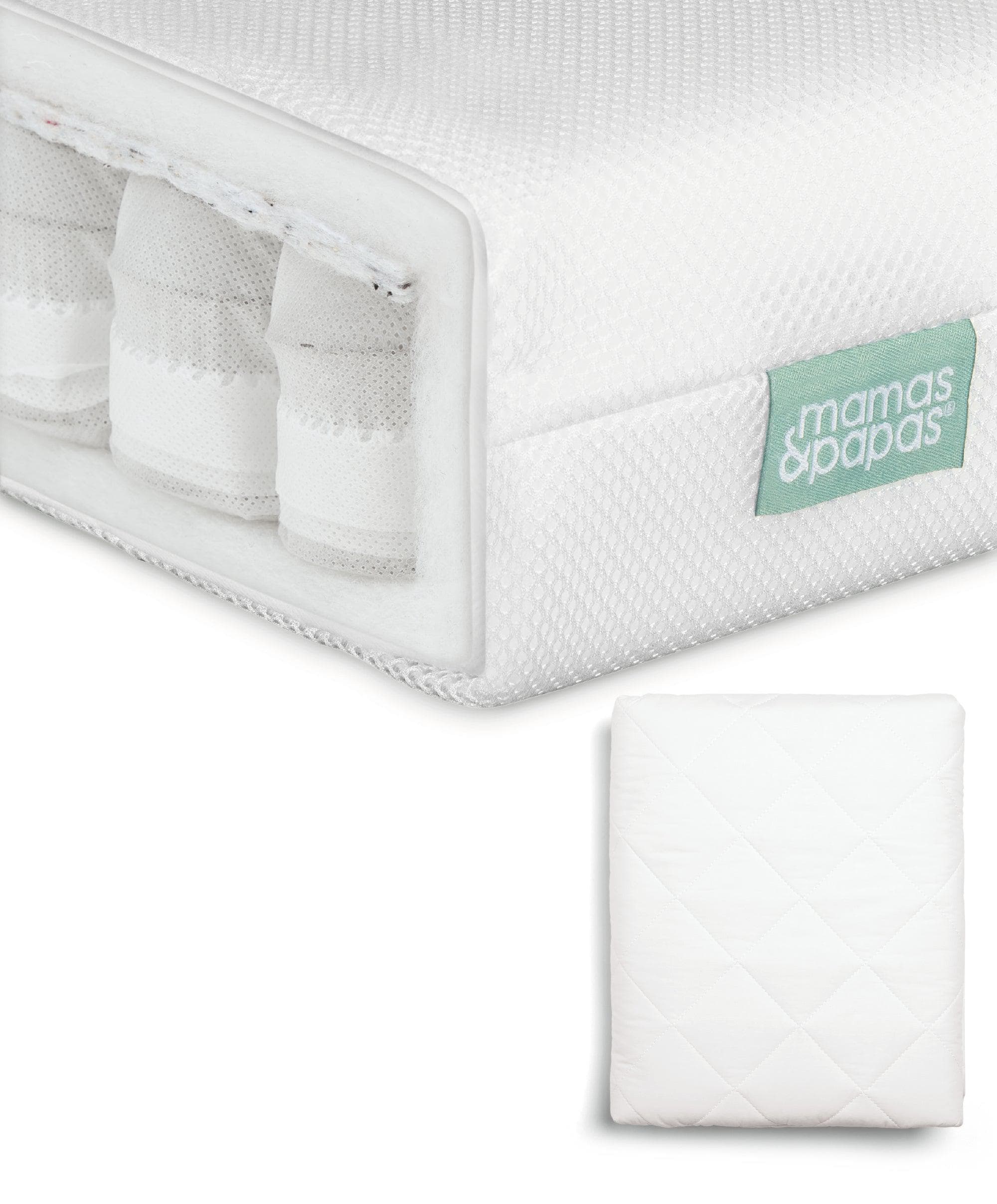 Premium Pocket Spring Cotbed Mattress & Quilted Waterproof Mattress Protector Bundle