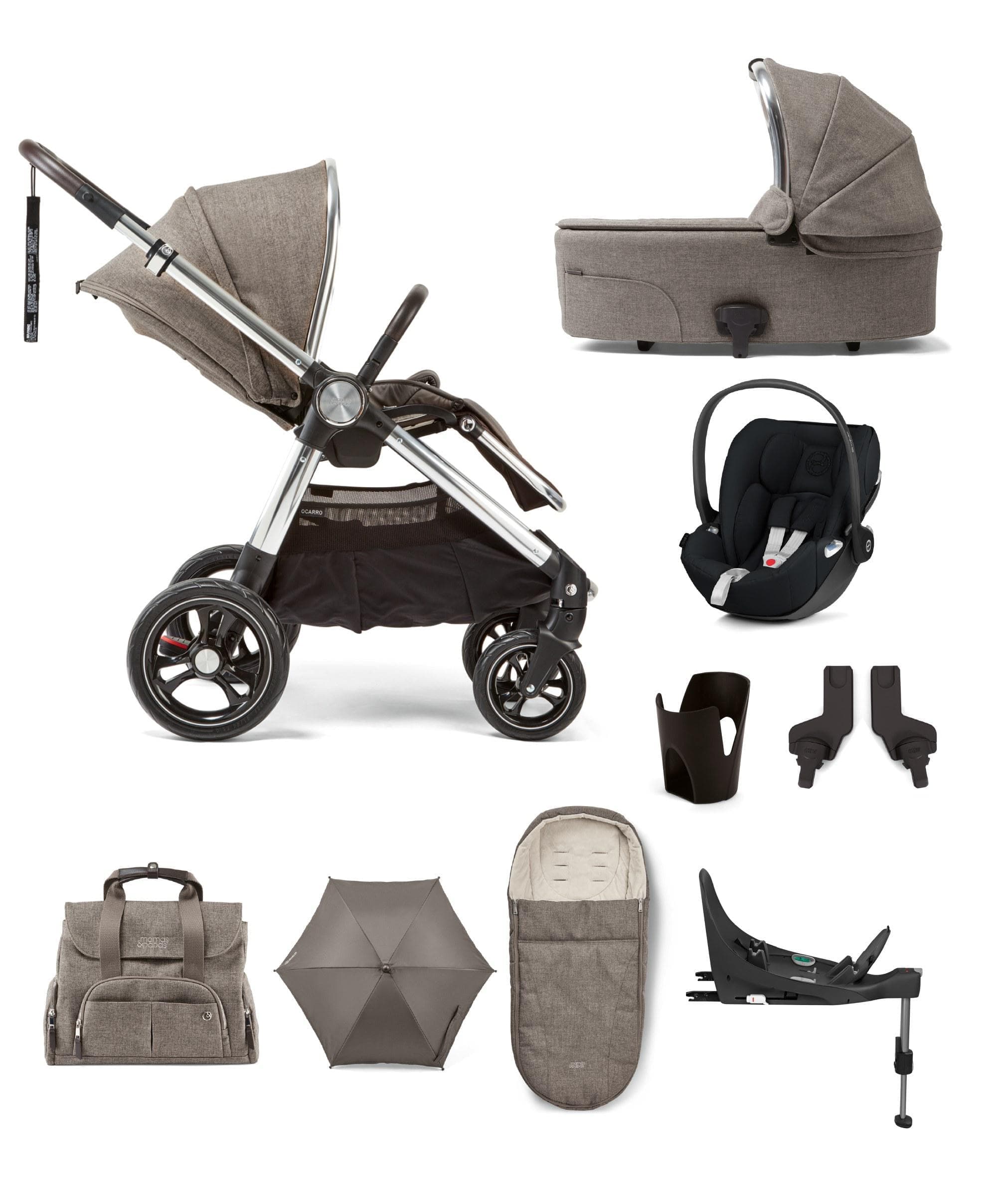 car seat stroller combo black