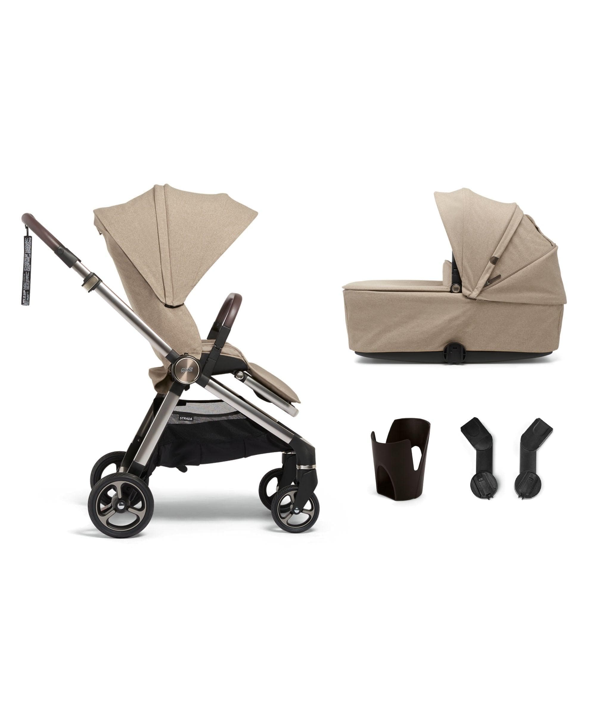 Strada Pushchair Starter Bundle (4 Pieces) - Pebble