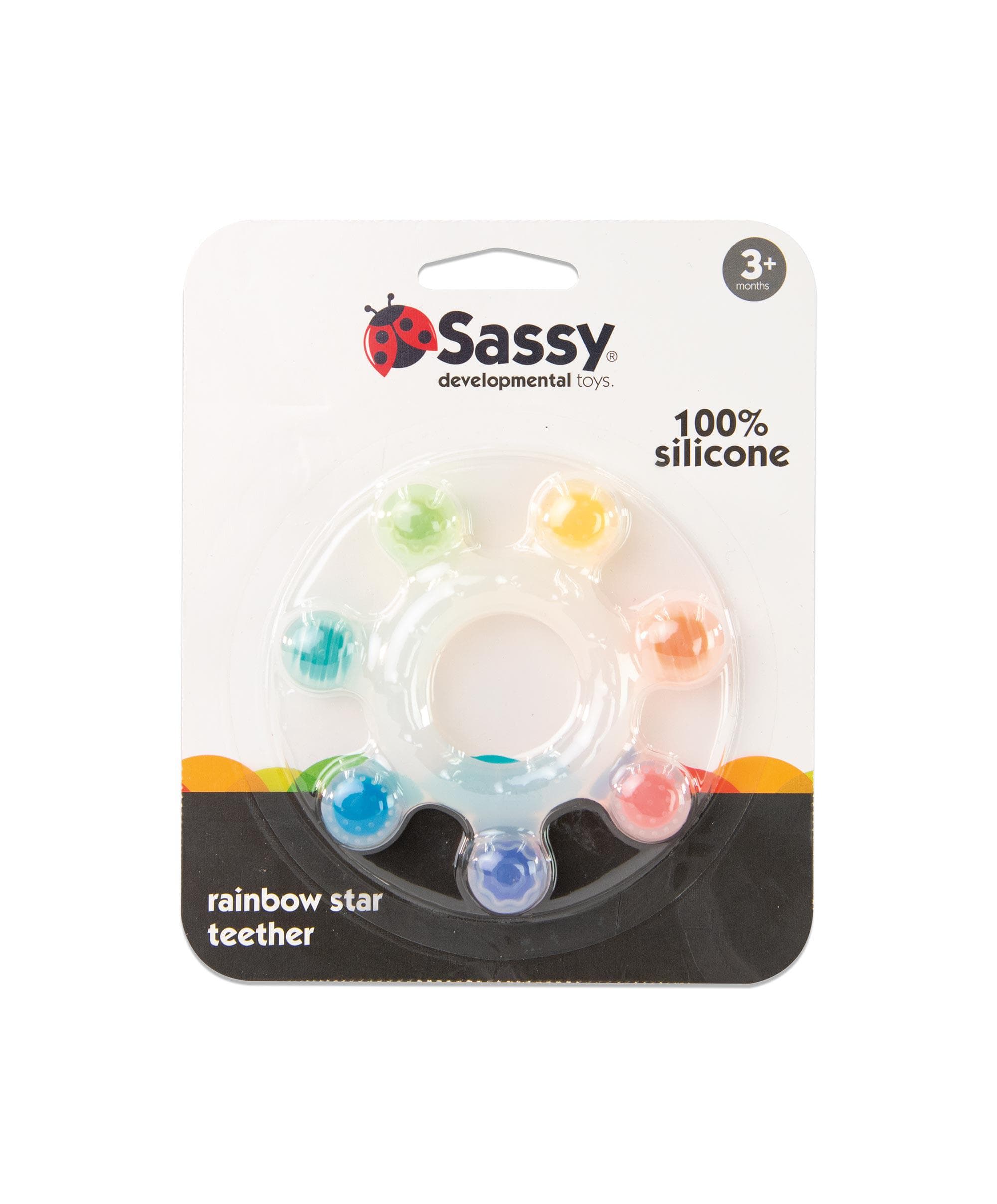 Sassy Rainbow Star Silicone Teether