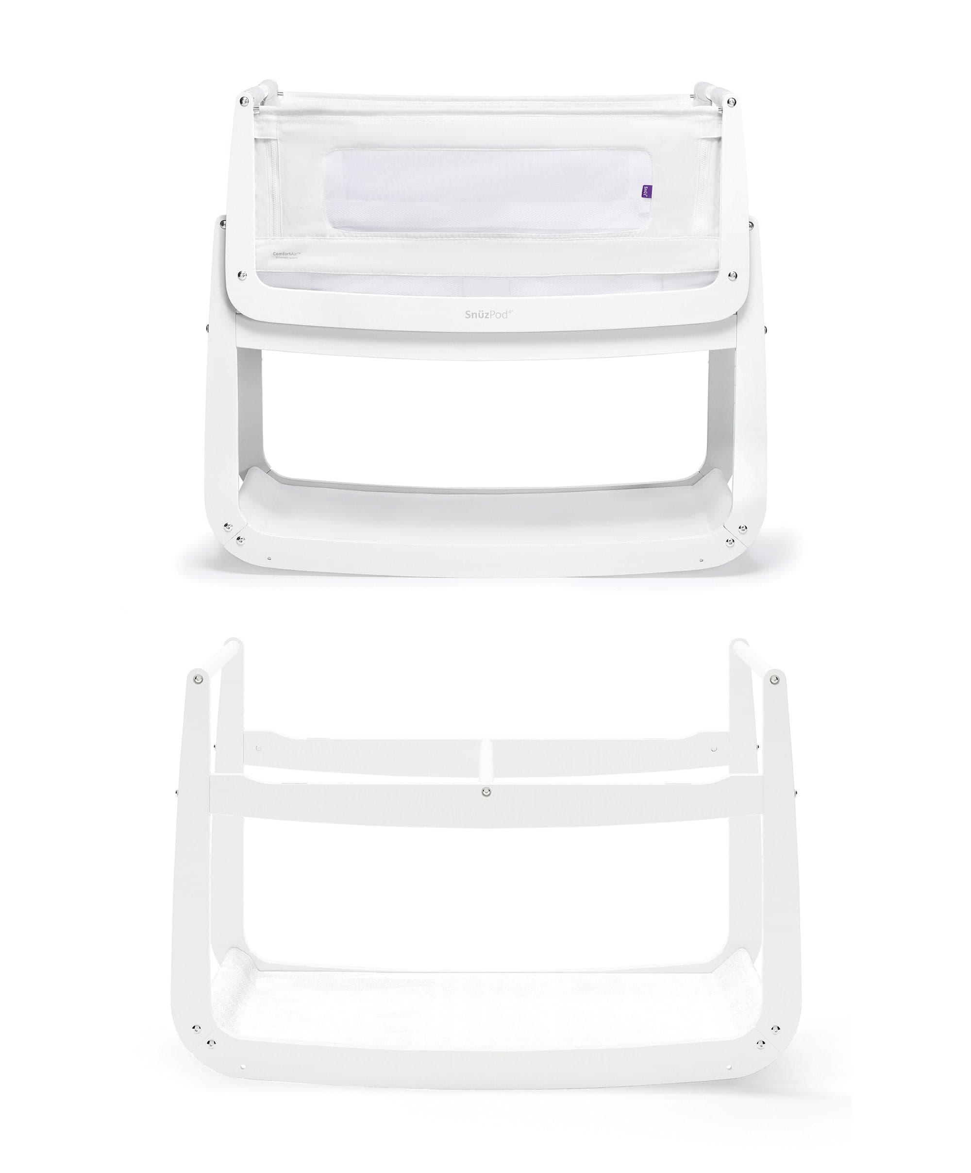 SnuzPod4 Bedside Crib & Extra Stand In White