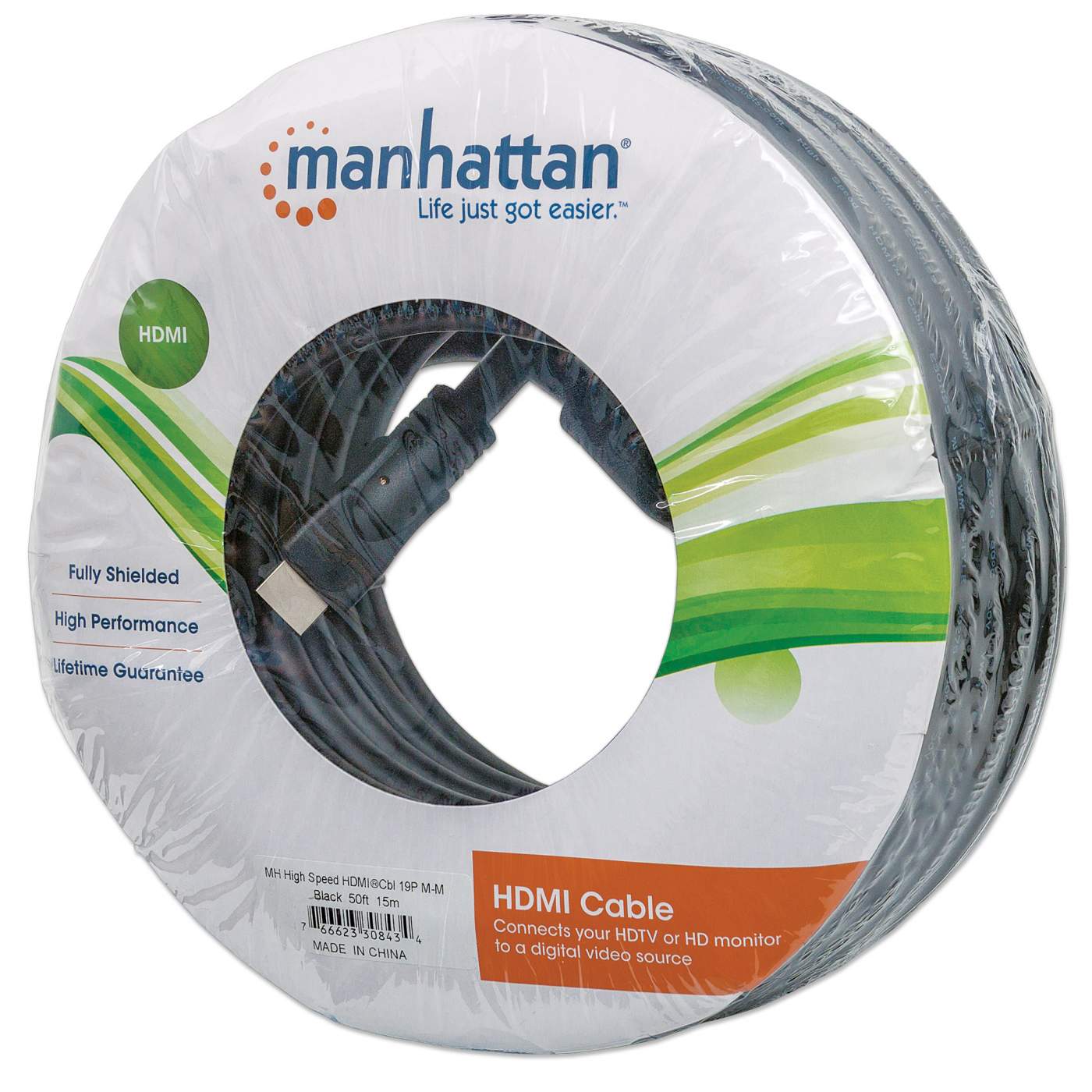 Manhattan Hi-Speed HDMI Cable Male to Male 33-Feet/10m (322539)