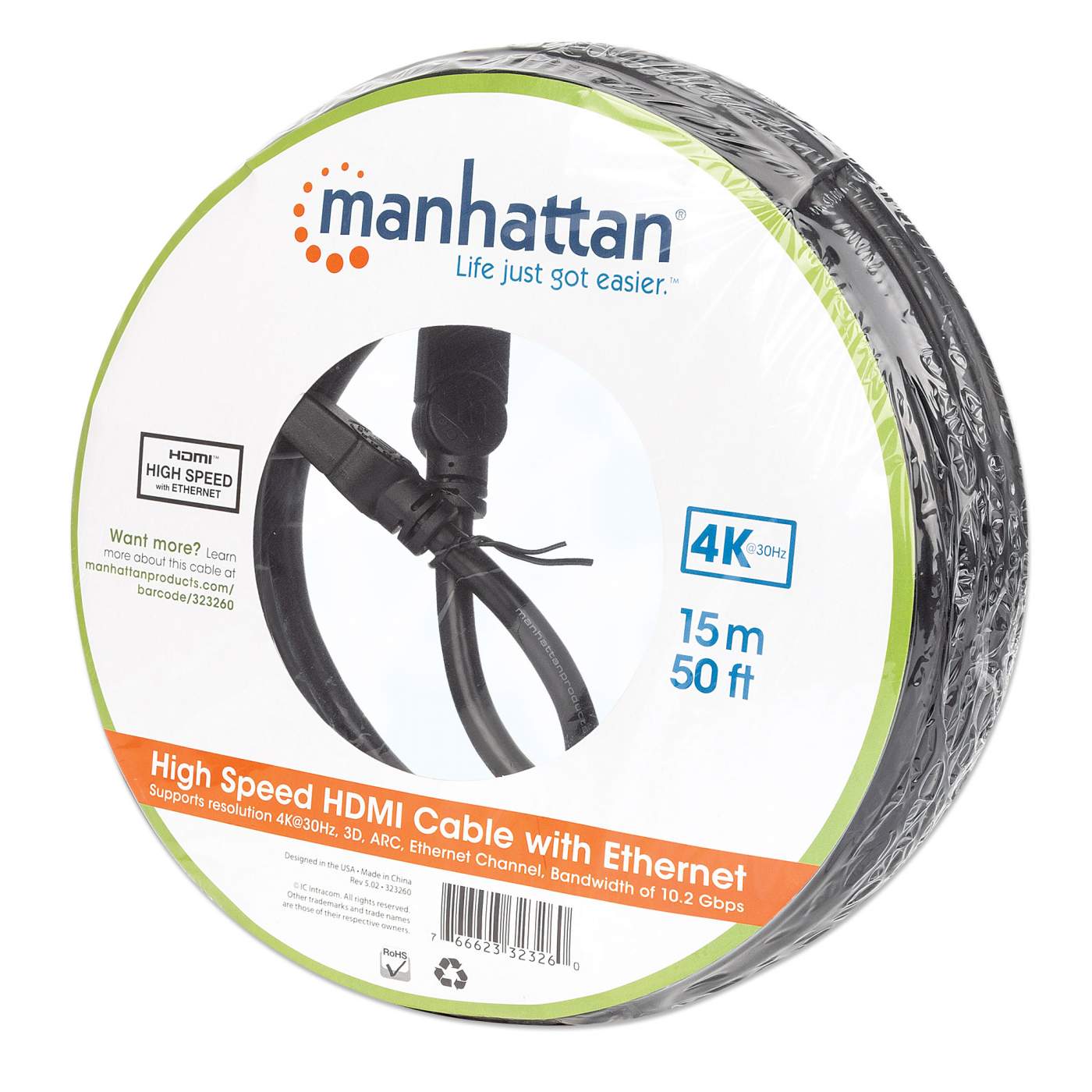 Manhattan 4K 60Hz In Wall CL3 High Speed HDMI Cable with Ethernet 8 Mtr at  Rs 3000.00/piece, Hdmi Cable in Mumbai