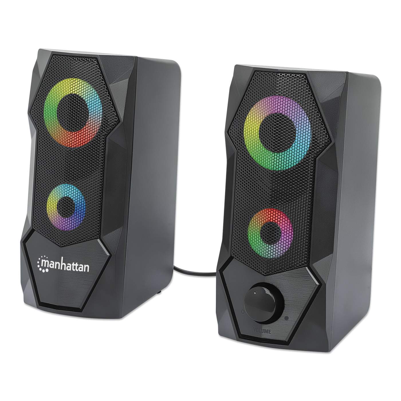  ENHANCE SB 2.1 Computer Speakers with Subwoofer - Green LED  Gaming Speakers, Computer Speaker System, AC Powered & 3.5mm, Volume and  Bass Control, Compatible with Gaming PC, Desktop, Laptop : Electronics