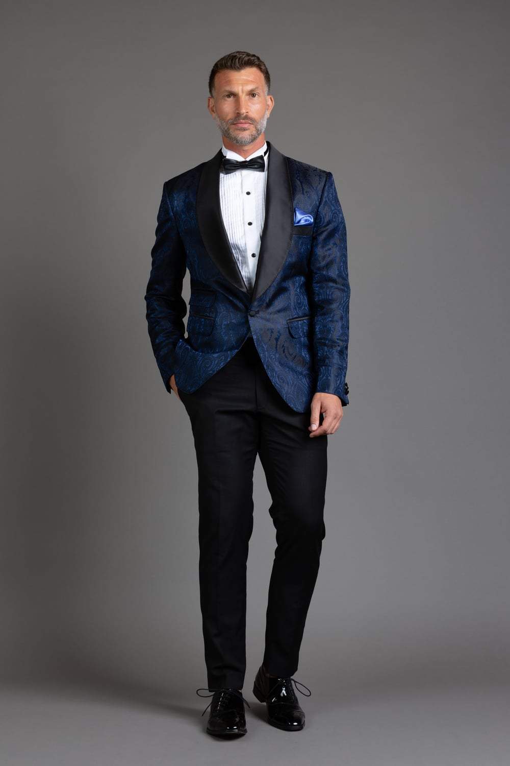 Blue Jacquard Tuxedo – VAVCI