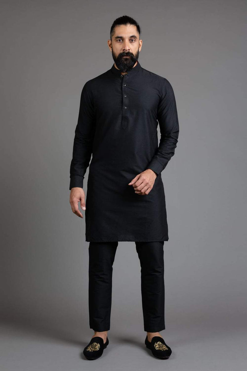 Plain Black Kurta – VAVCI