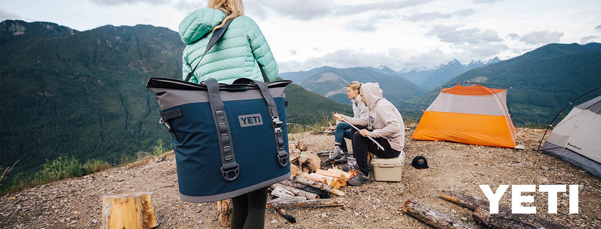 YETI Hopper 8 Bag on a woman out hiking