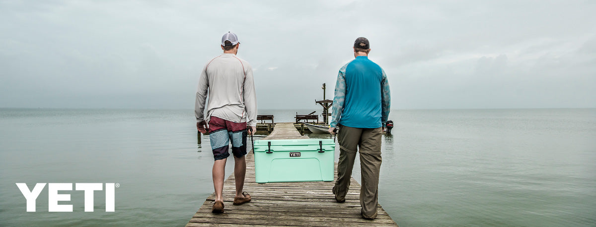 YETI Tundra cooler on fishing trip