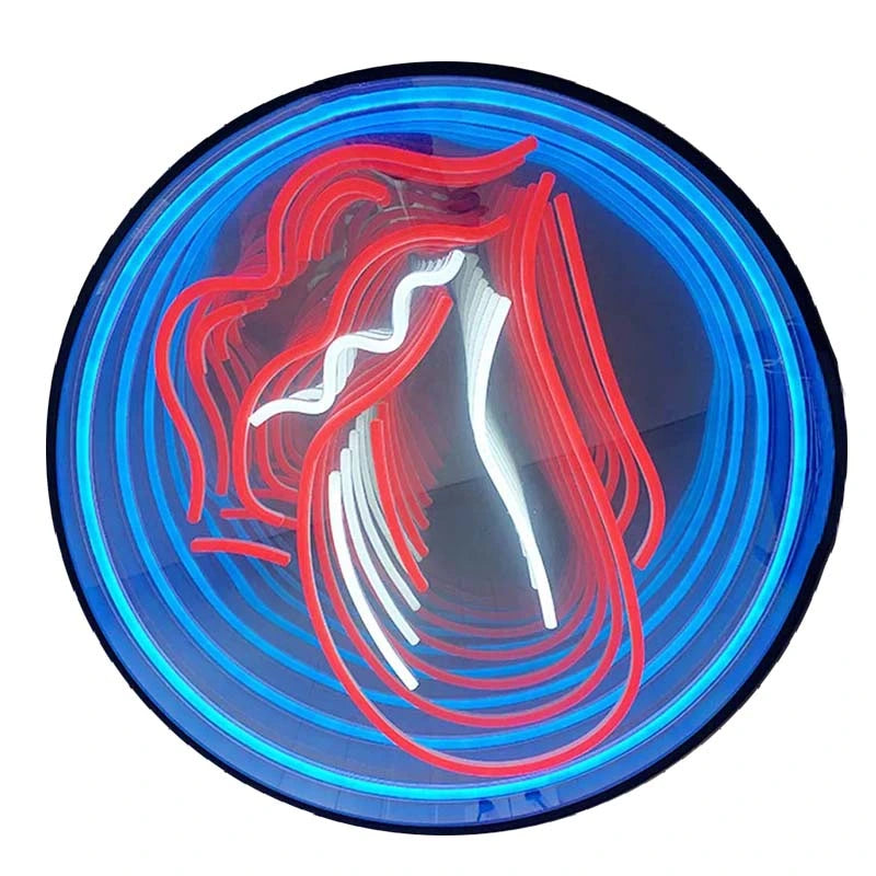 LED Infinity Mirror Sign 3D Abyss Mirror Thousand Layer Mirror Background Customization Magic Mirror
