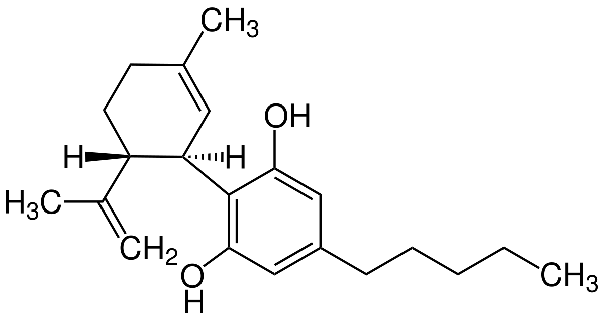 Chemische Struktur von Cannabidiol