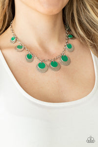 The Cosmos Are Calling - Green necklace Paparazzi