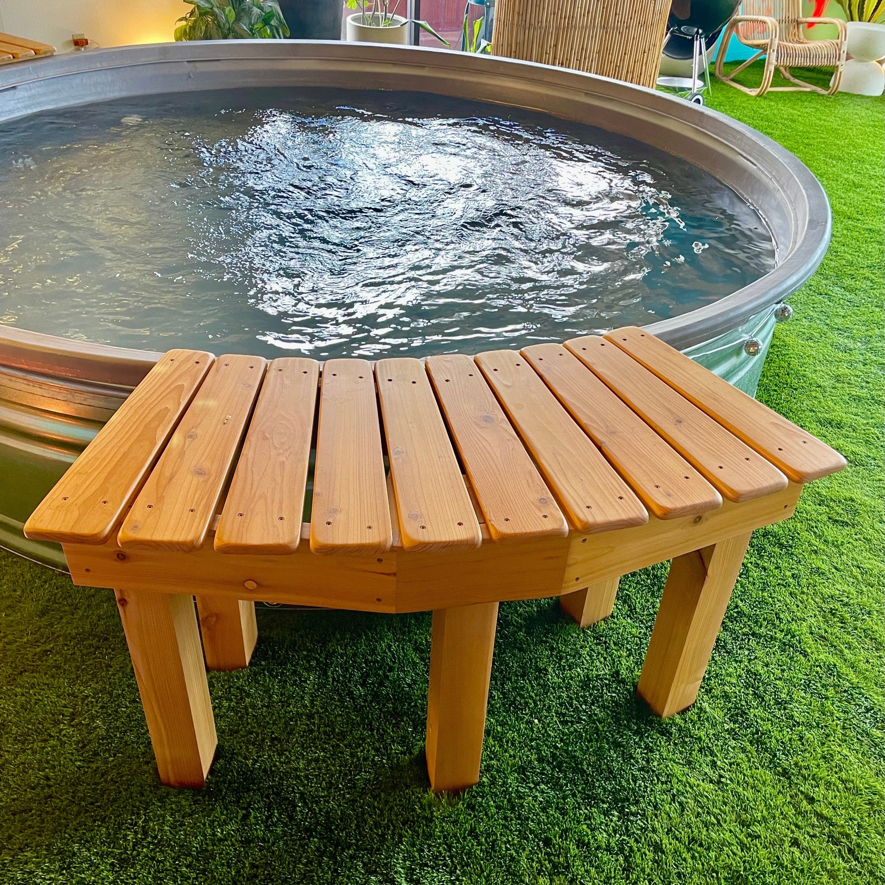 Curved Cedar Bench - Cowboy Pools product image