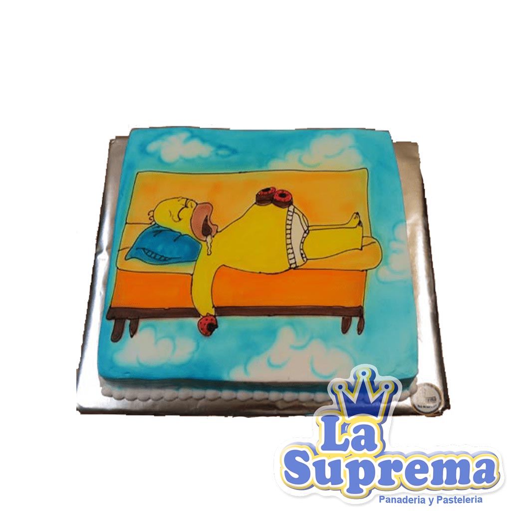 Panadería y Pastelería La Suprema - Pastel - Homero Simpson Dormido